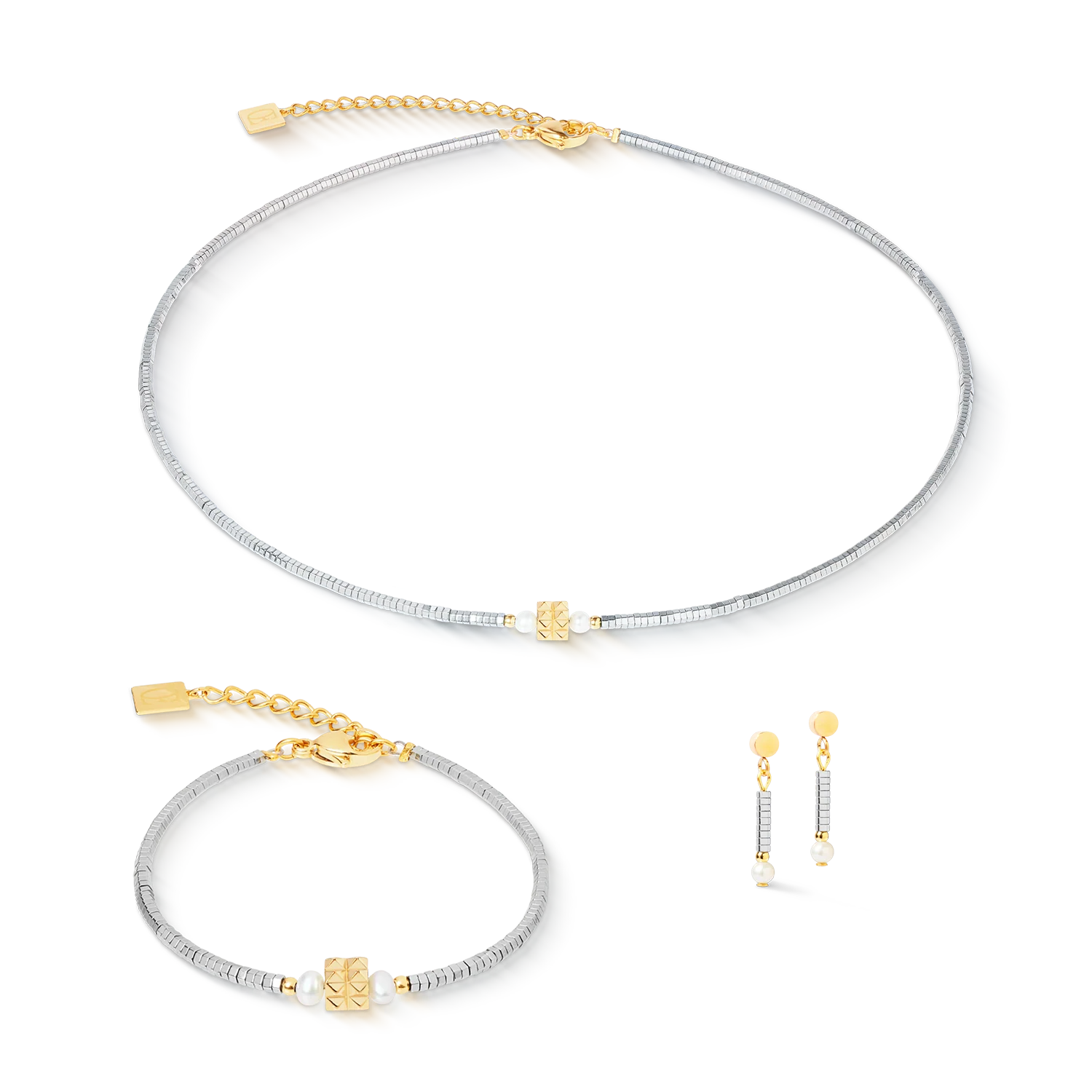 Boucles d'oreilles Edge & Grace argent-or - Image 3