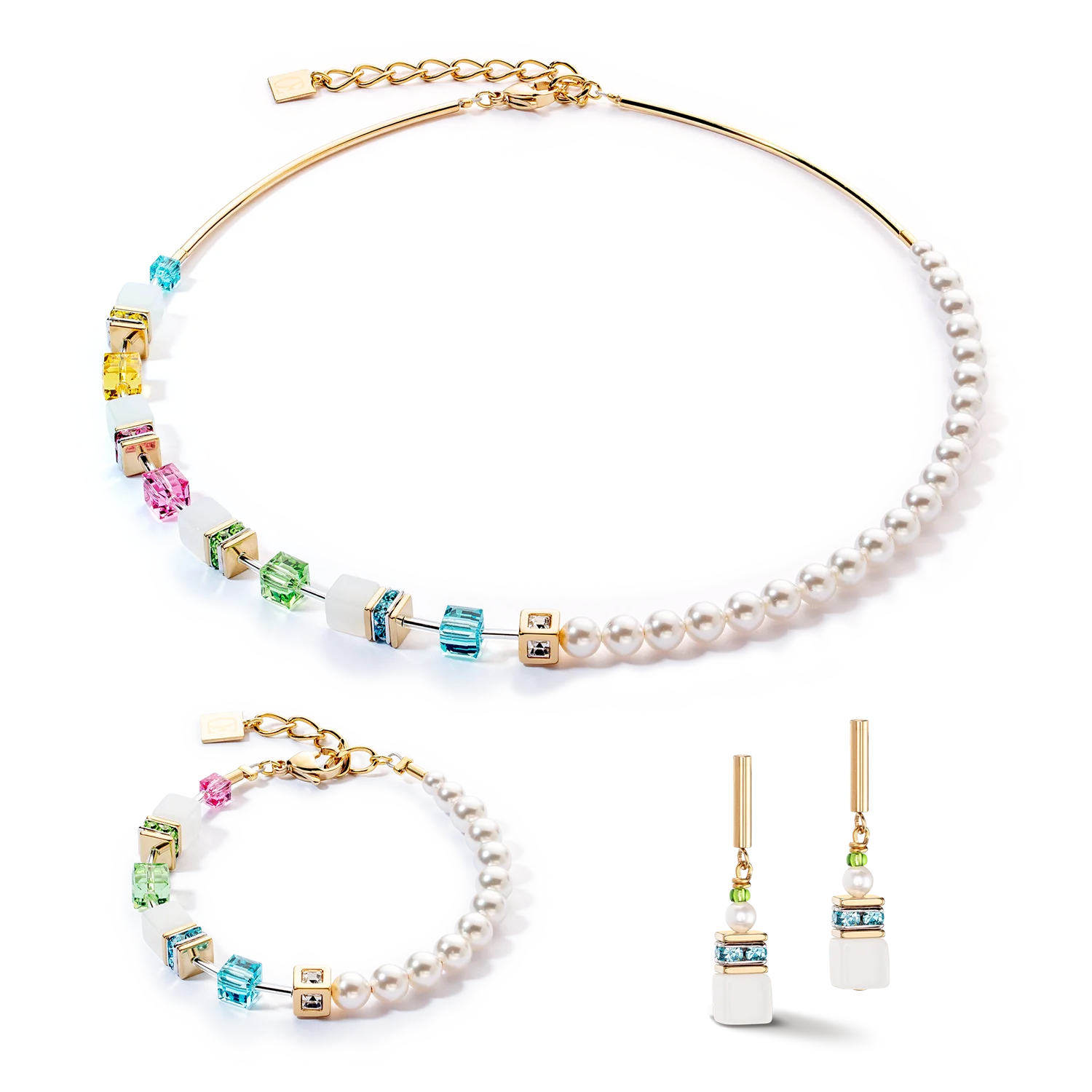 Boucles d'oreilles GeoCUBE® Fusion Festive multicolore - Image 3