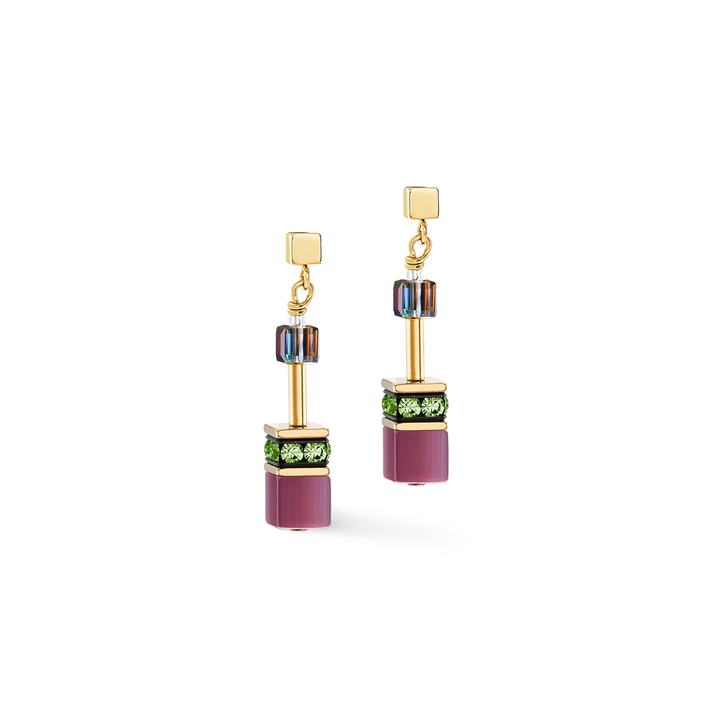 Boucles d'oreilles GeoCUBE® Iconic Art Nouveau or