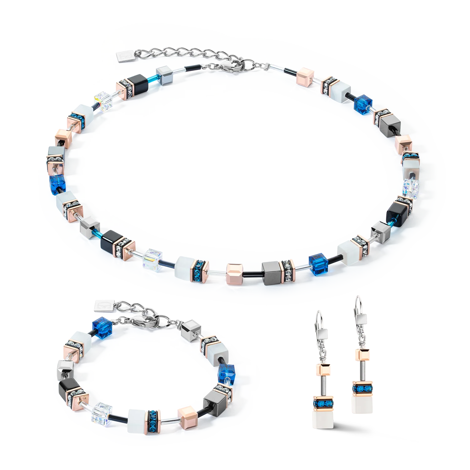 Boucles d'oreilles GeoCUBE® Iconic Capri Bleu - Image 3