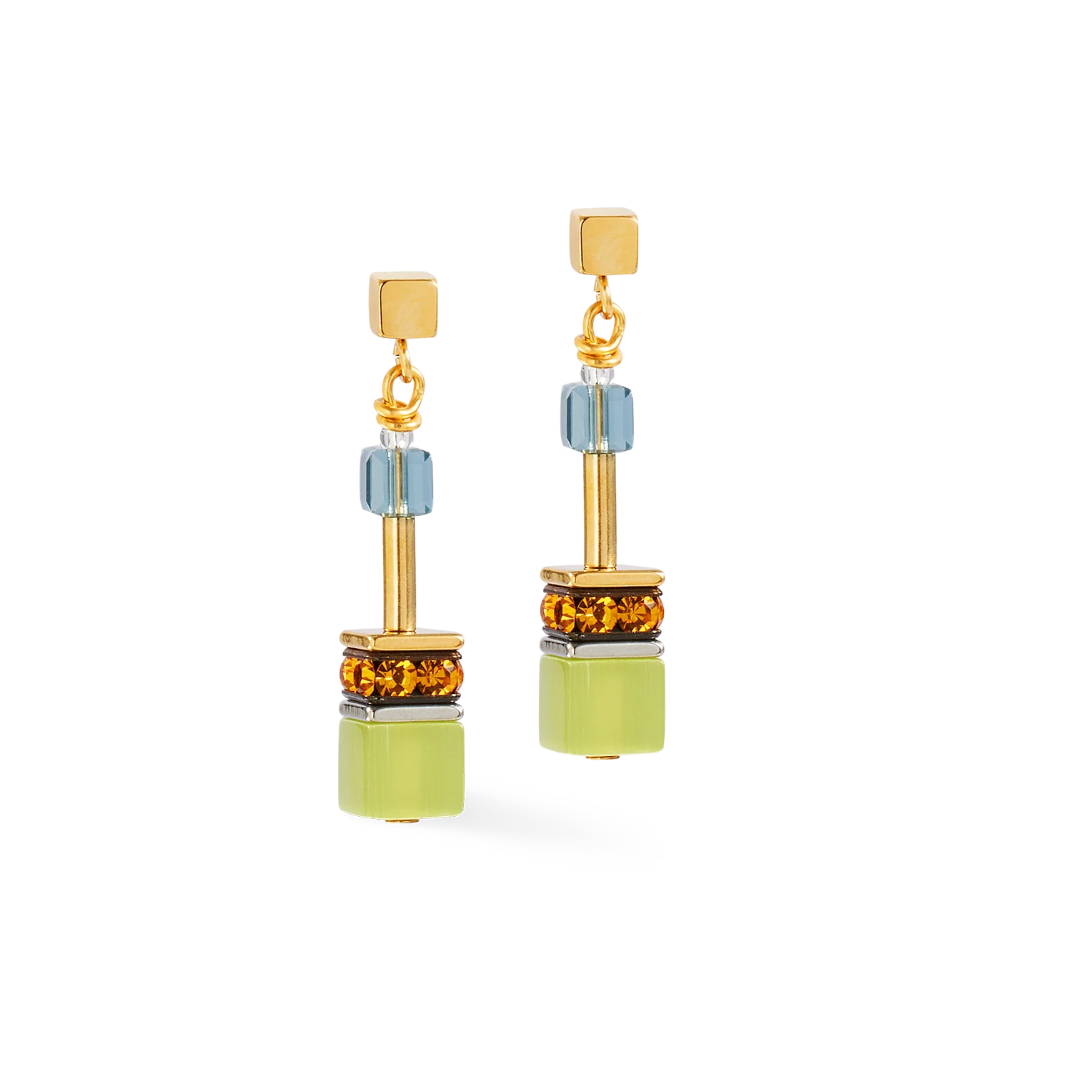 Boucles d'oreilles GeoCUBE® Iconic Forest bicolor - Image 2