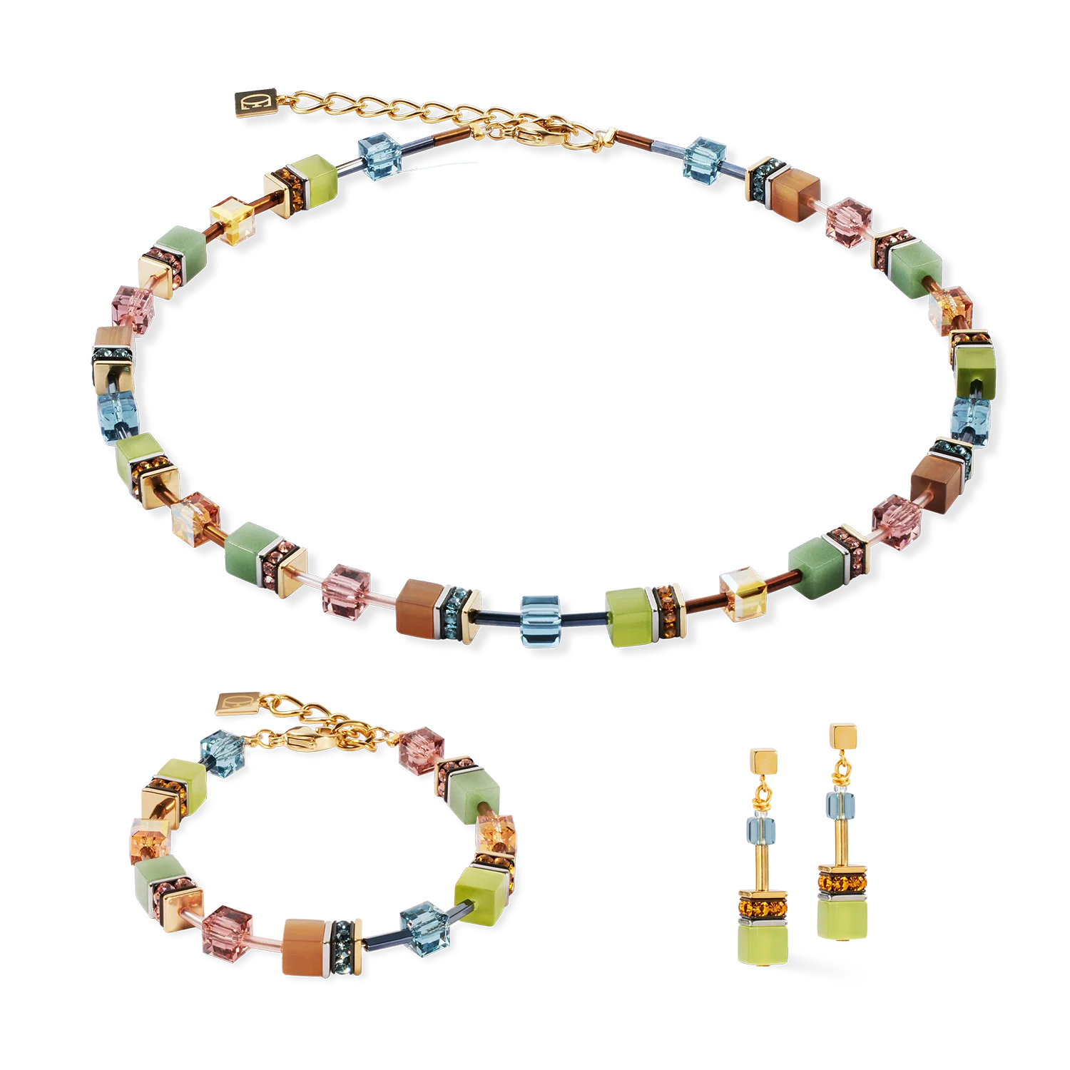 Boucles d'oreilles GeoCUBE® Iconic Forest bicolor - Image 3