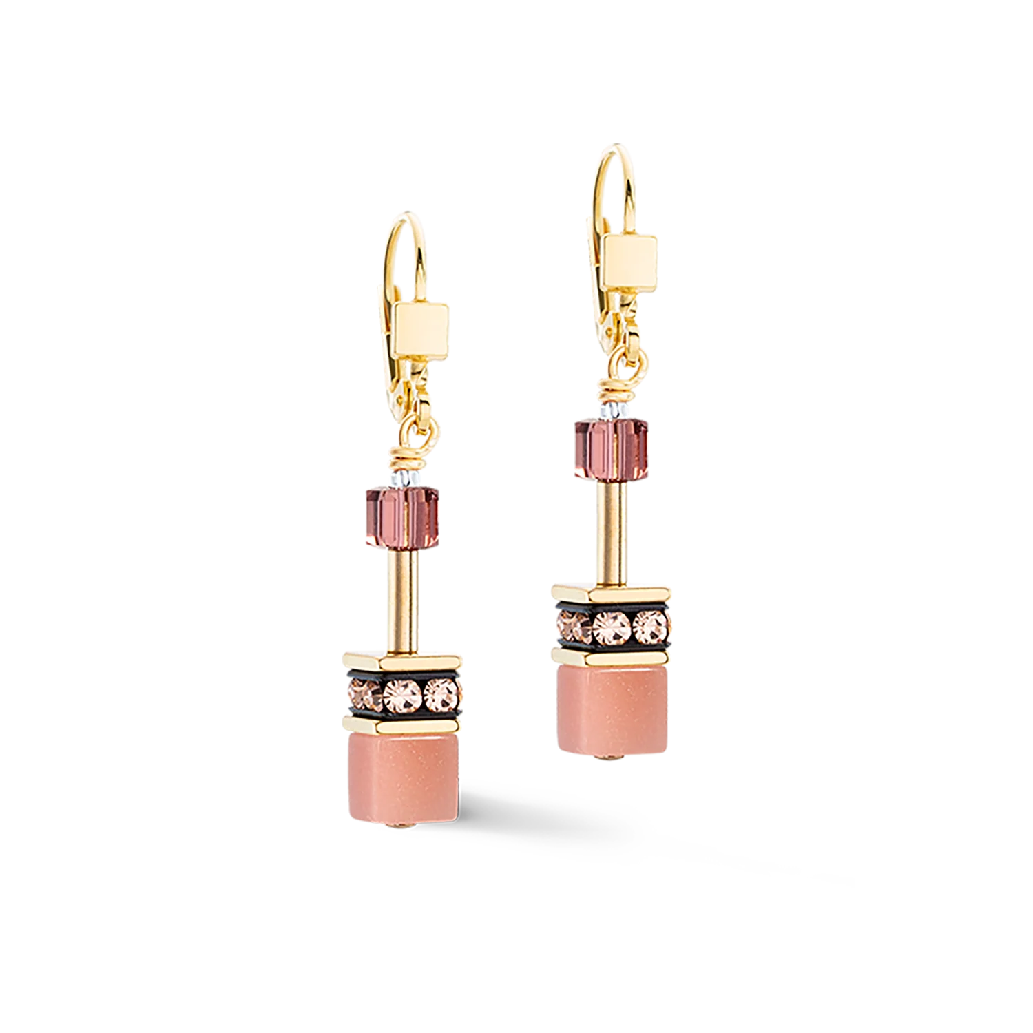 Boucles d'oreilles GeoCUBE® Iconic golden Blush - Image 2
