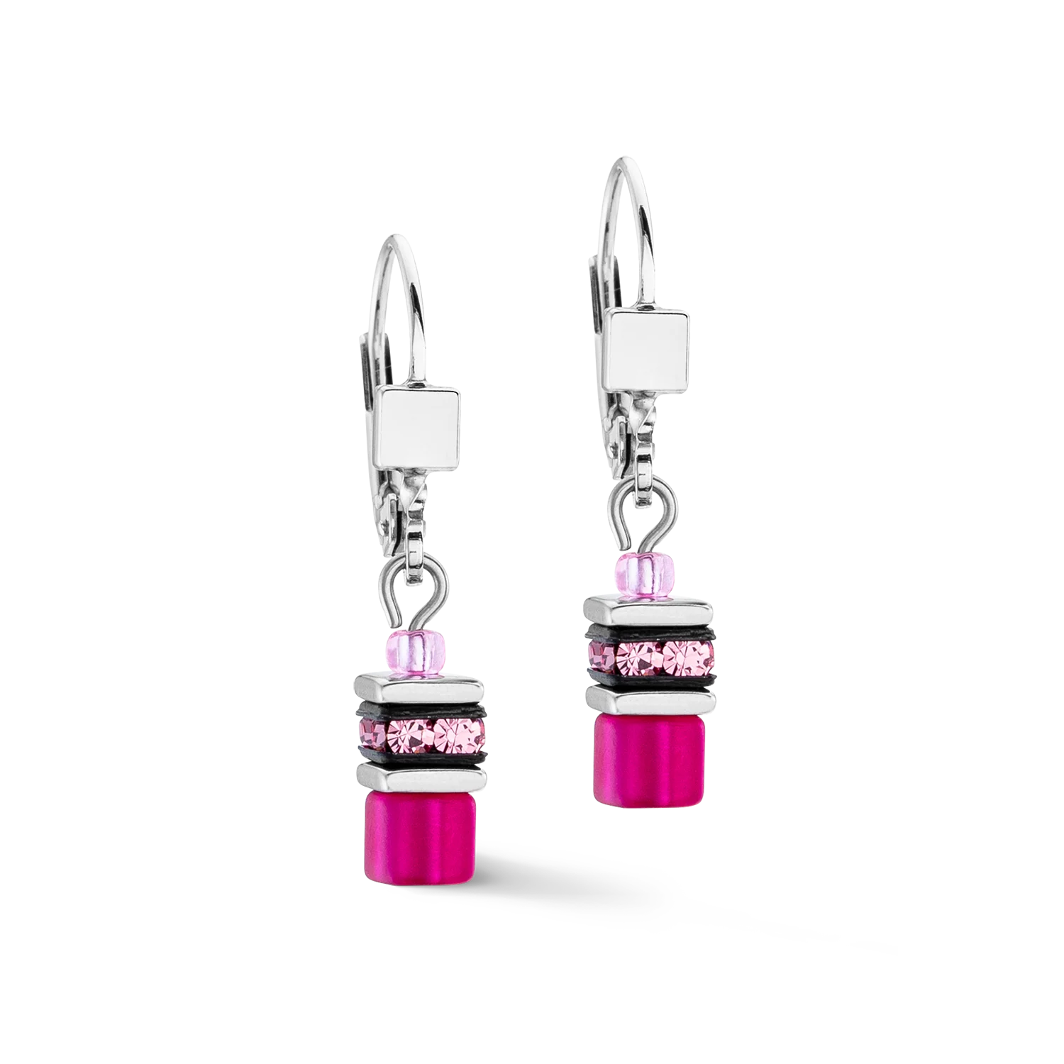 Boucles d'oreilles GeoCUBE® Iconic Lite Magenta - Image 2
