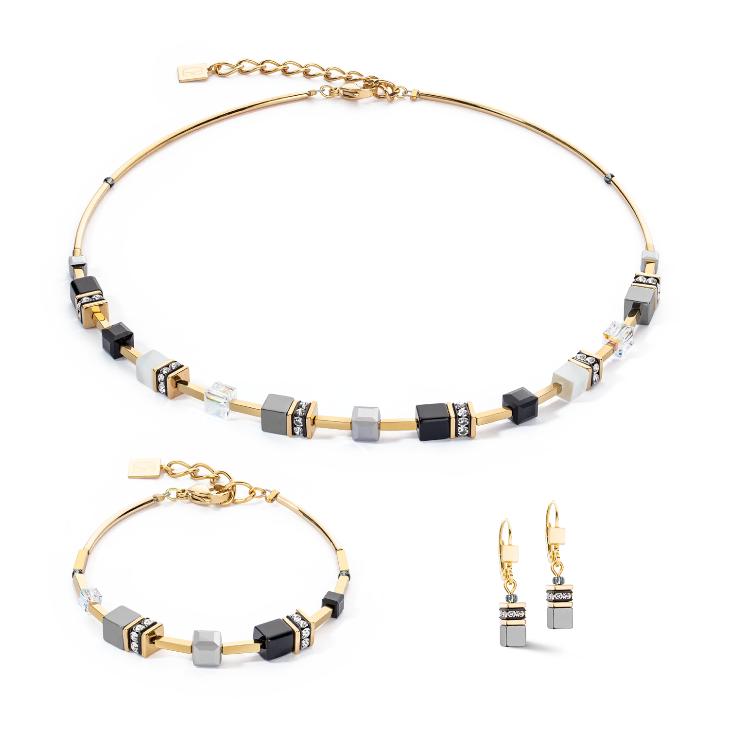 Boucles d'oreilles GeoCUBE® Iconic Lite Noir - Image 3