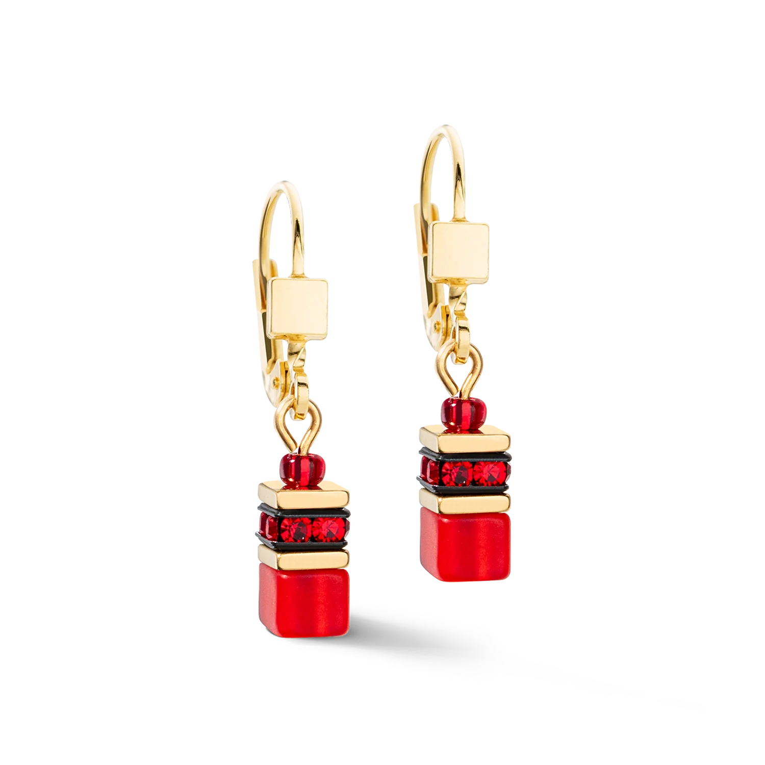 Boucles d'oreilles GeoCUBE® Iconic Lite Rouge - Image 2