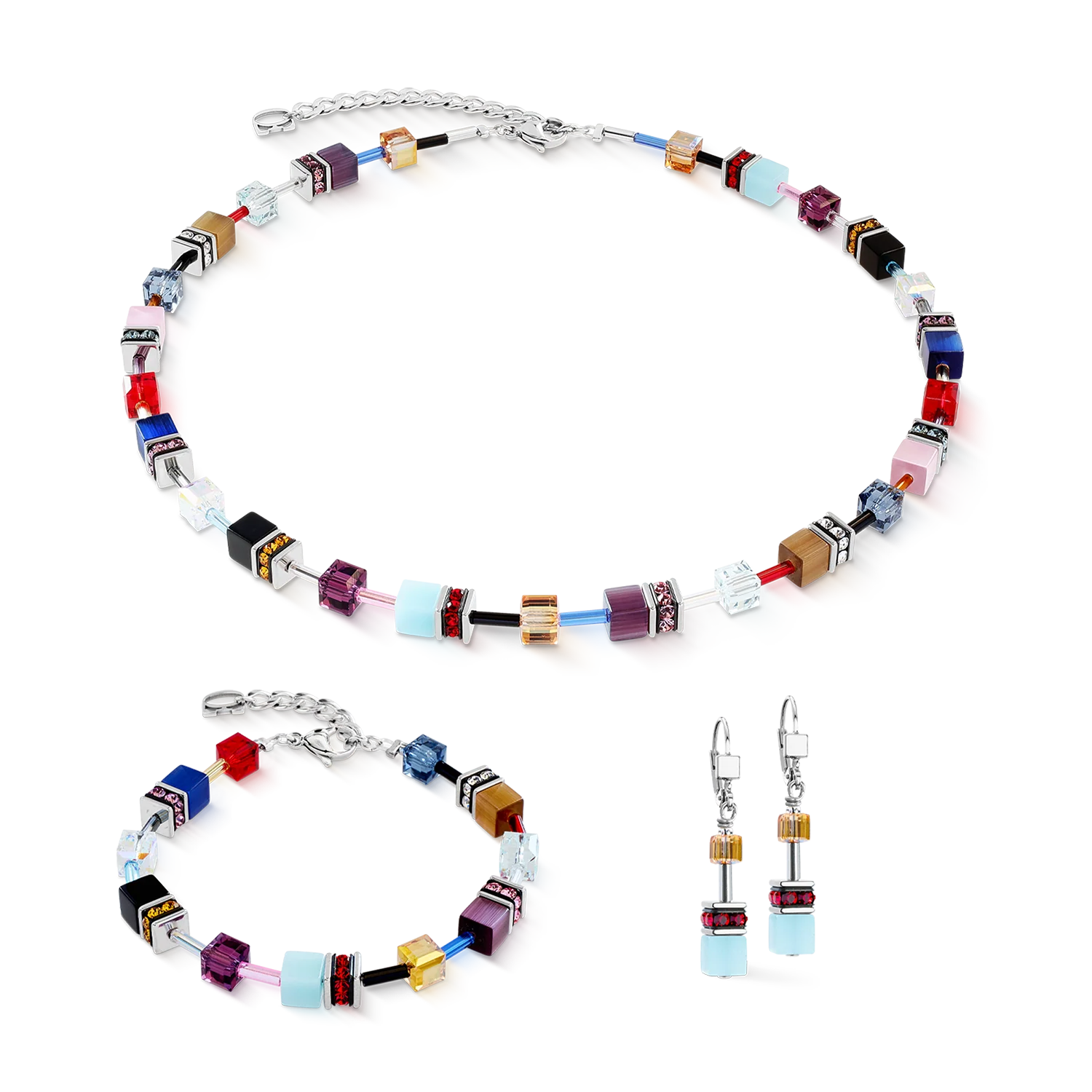 Boucles d'oreilles GeoCUBE® Iconic Love Energy argent - Image 3