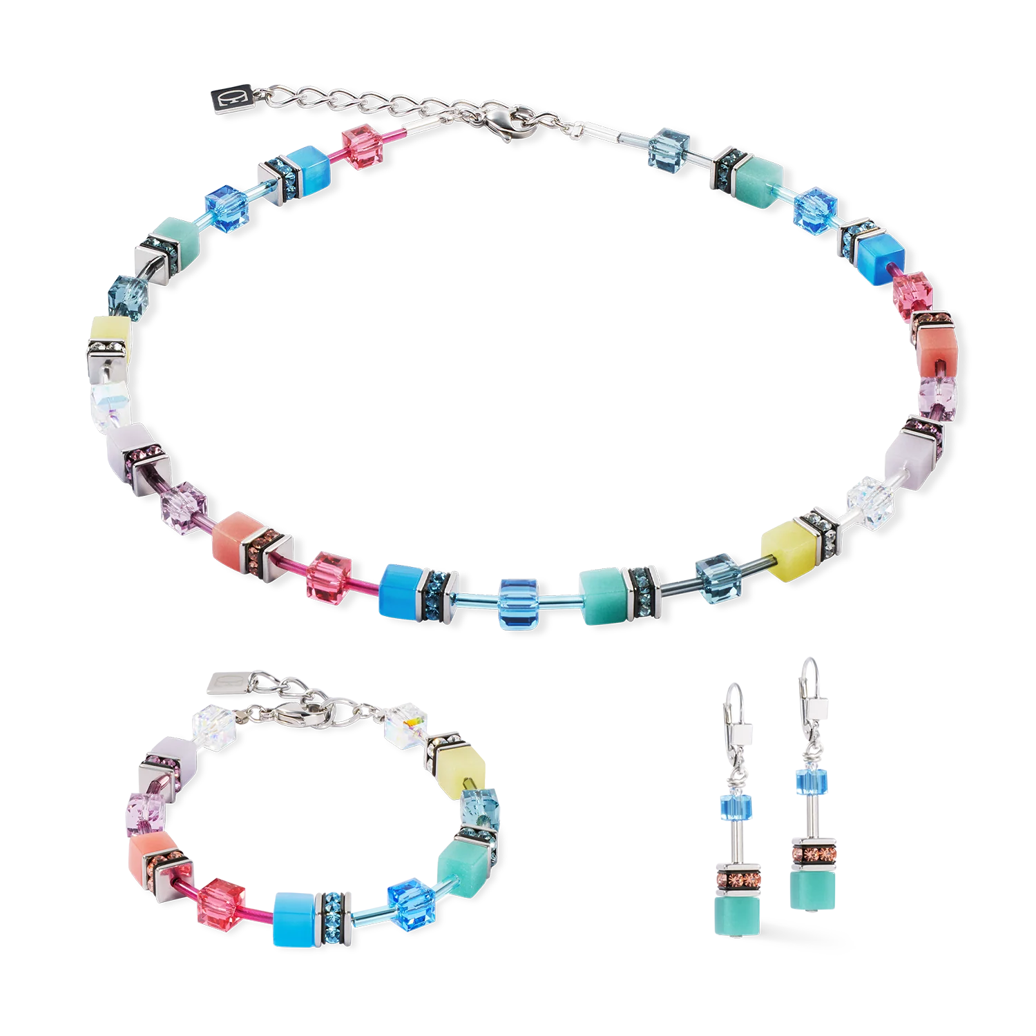 Boucles d'oreilles GeoCUBE® Iconic Magic argent - Image 3
