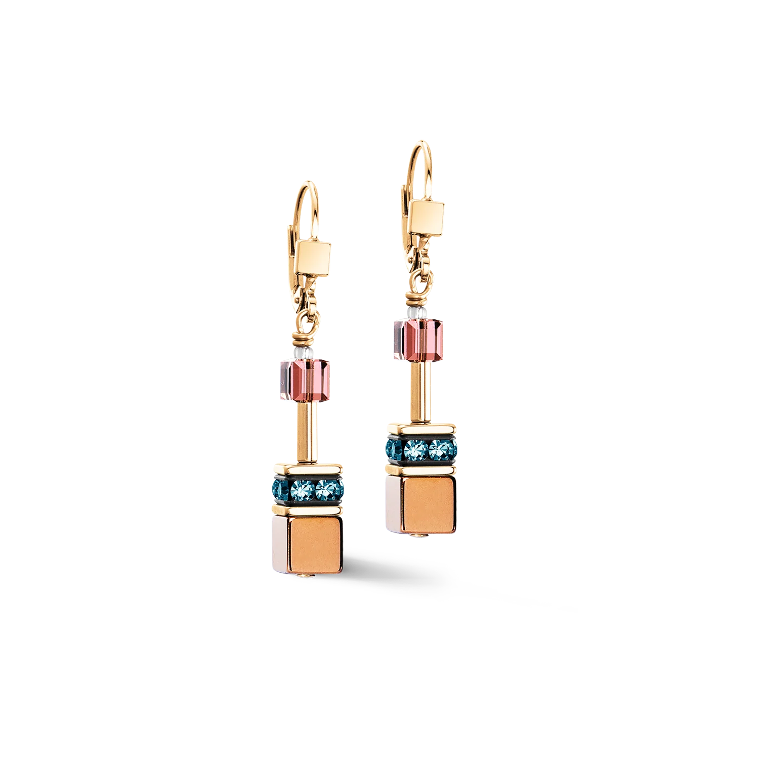 Boucles d'oreilles GeoCUBE® Iconic Metallic Art Nouveau or - Image 2