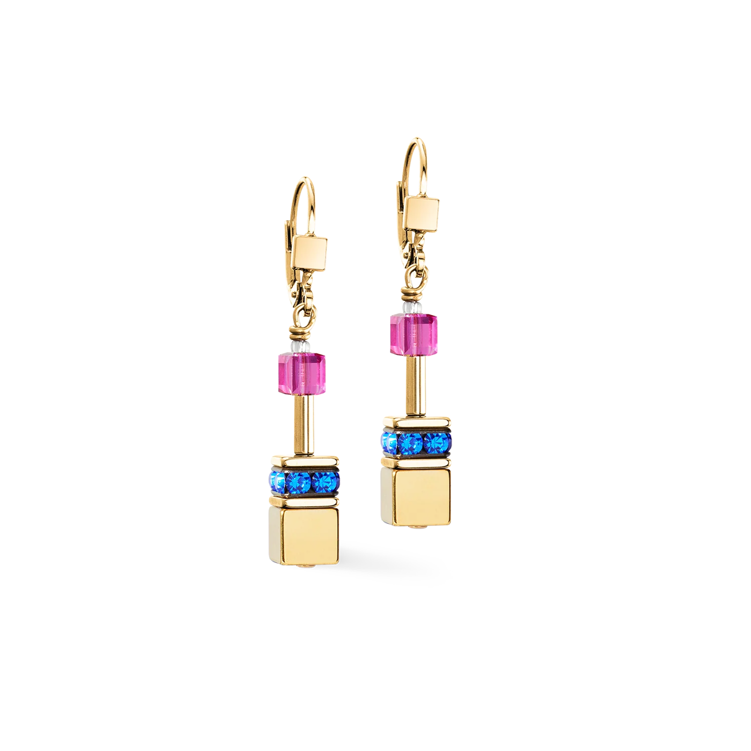 Boucles d'oreilles GeoCUBE® Iconic Metallic Rainbow or - Image 2