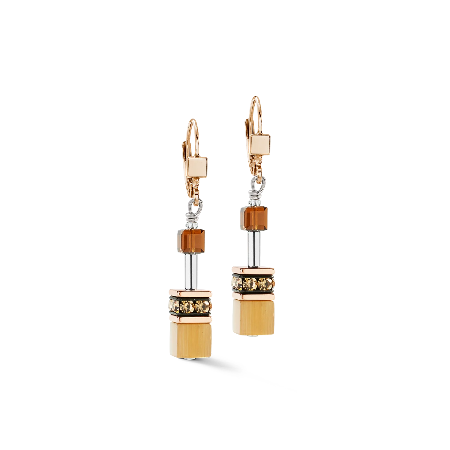 Boucles d'oreilles GeoCUBE® Iconic Mocha Mousse