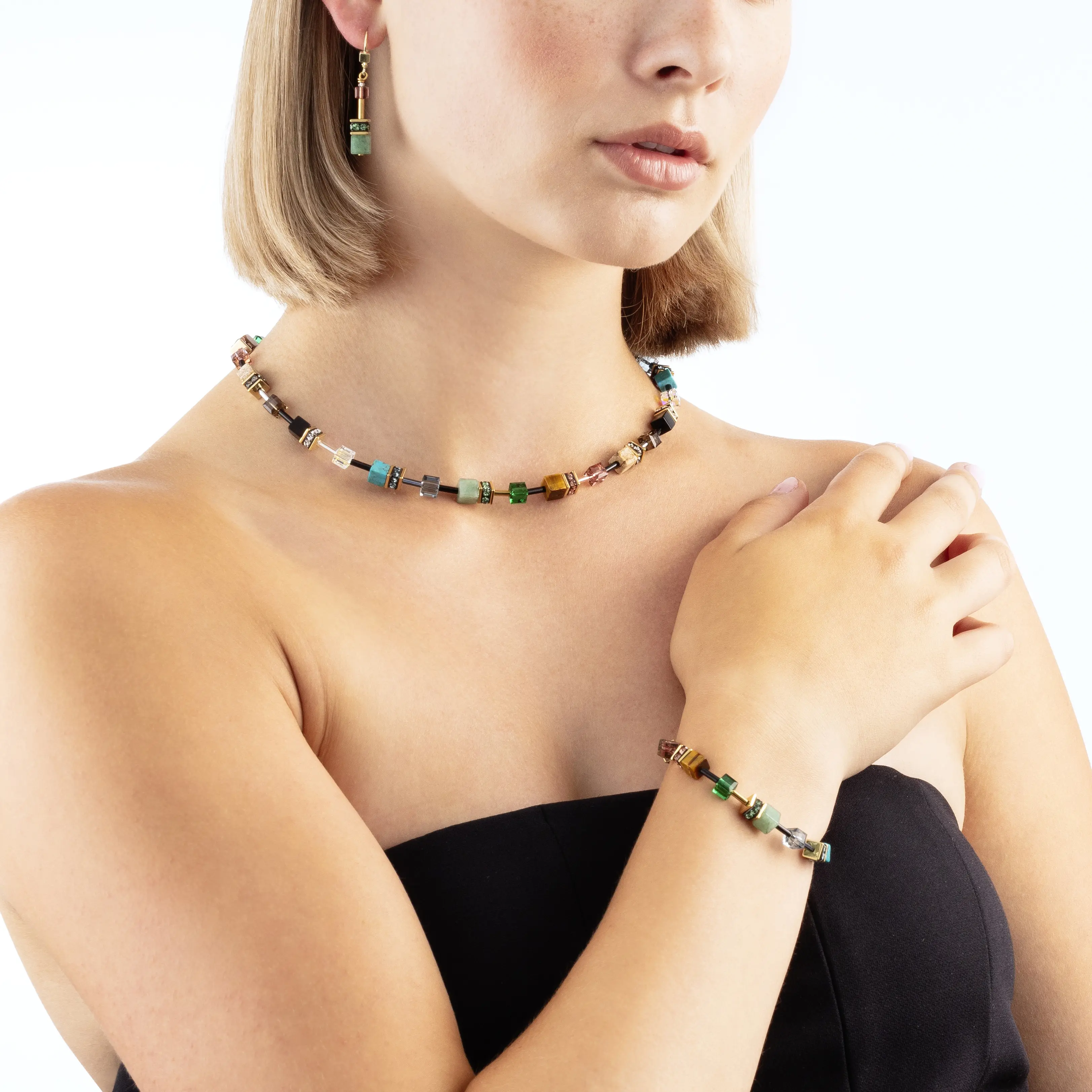 Boucles d'oreilles GeoCUBE® Iconic Precious Art Nouveau - Image 4