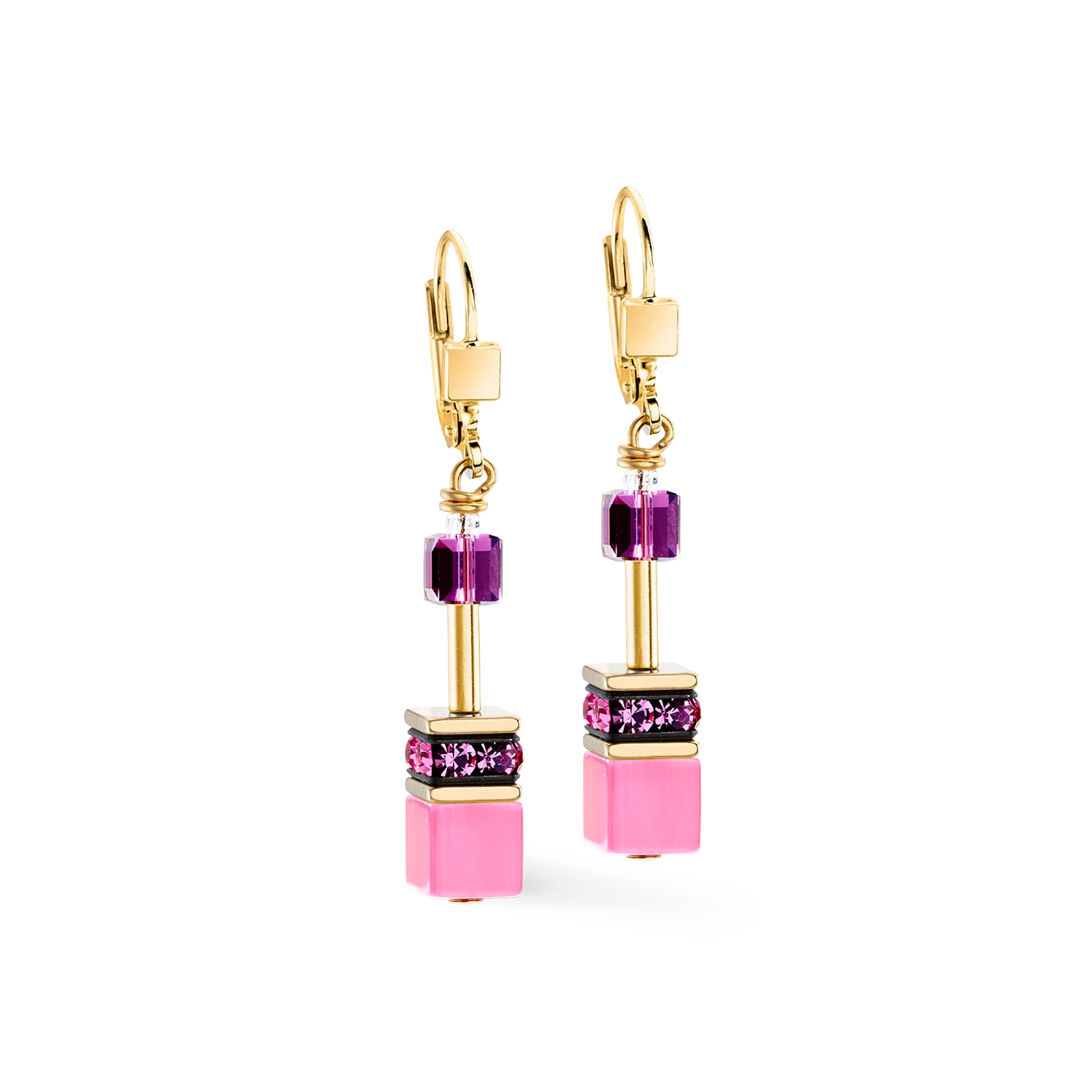 Boucles d'oreilles GeoCUBE® Iconic rose lilas - Image 2