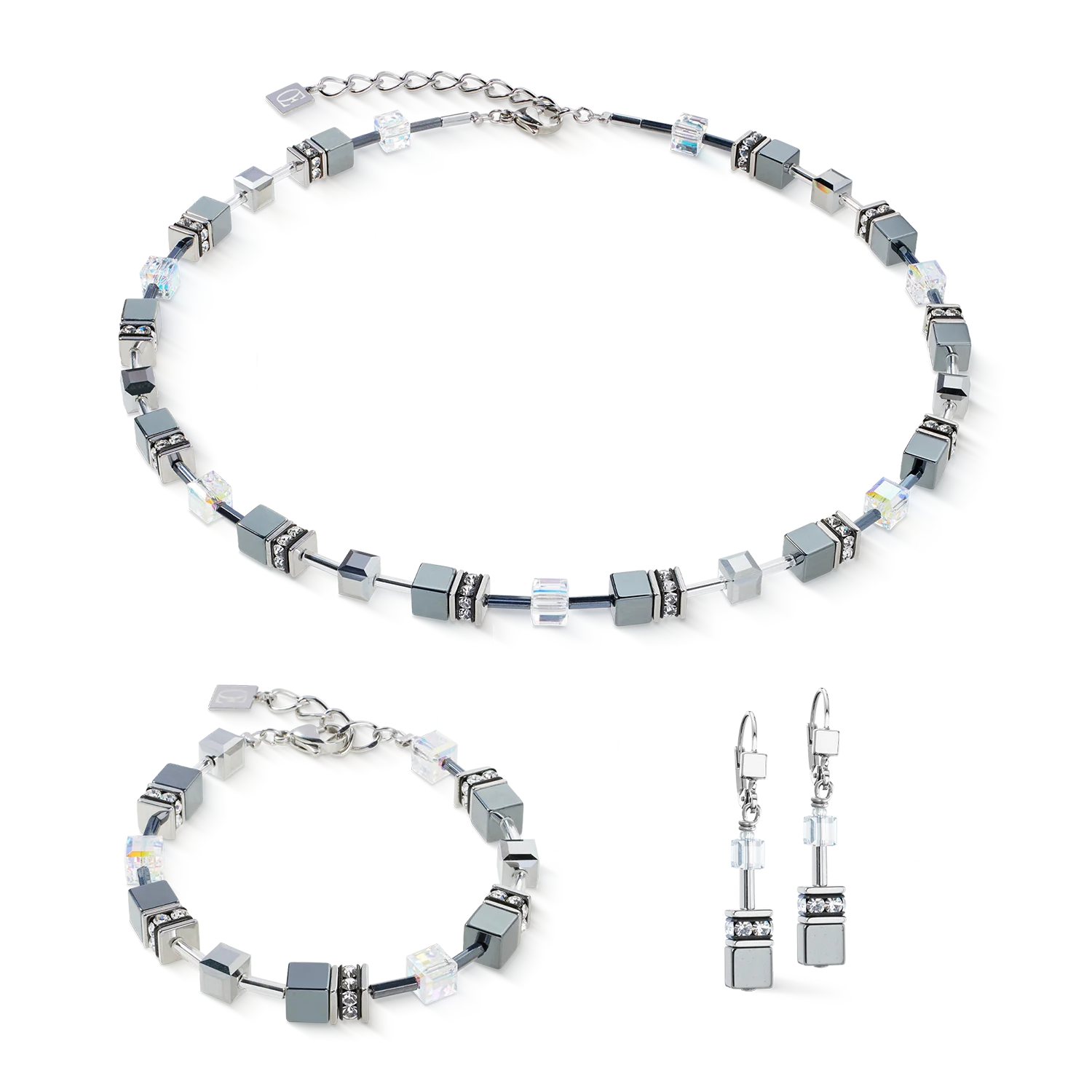 Boucles d'oreilles GeoCUBE® platinum - Image 3