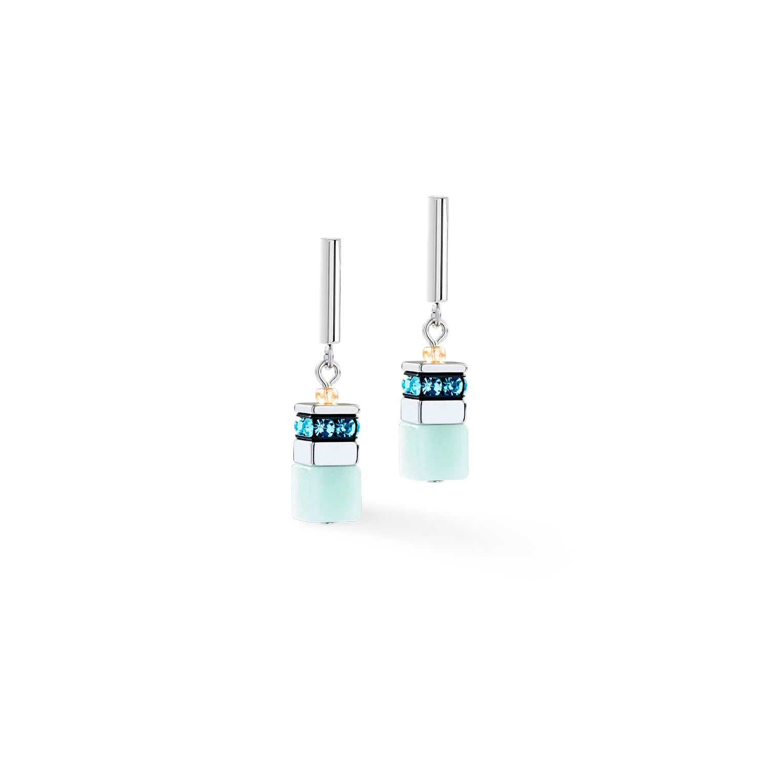 Boucles d'oreilles GeoCUBE® Precious Motion Sorbet argent