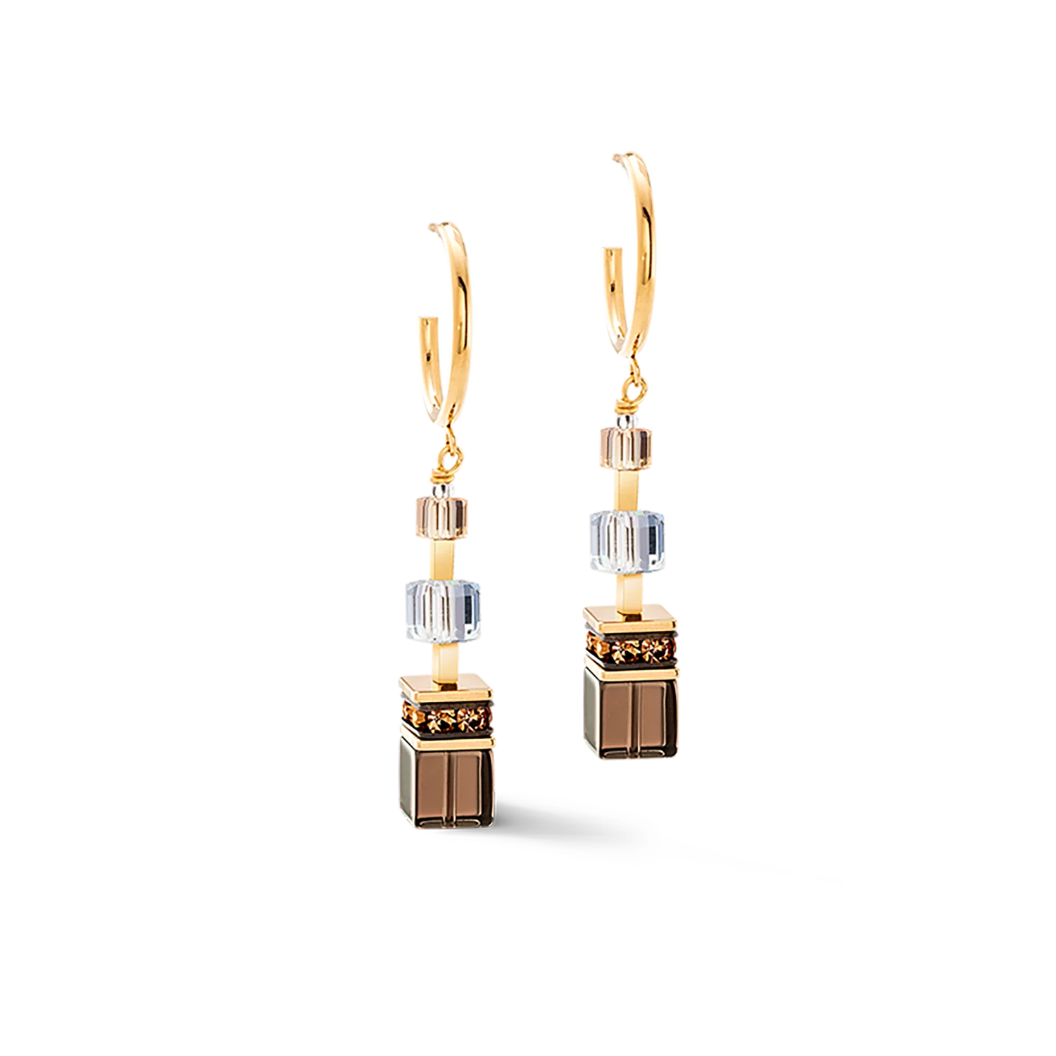 Boucles d'oreilles GeoCUBE® Precious Statement golden Blush