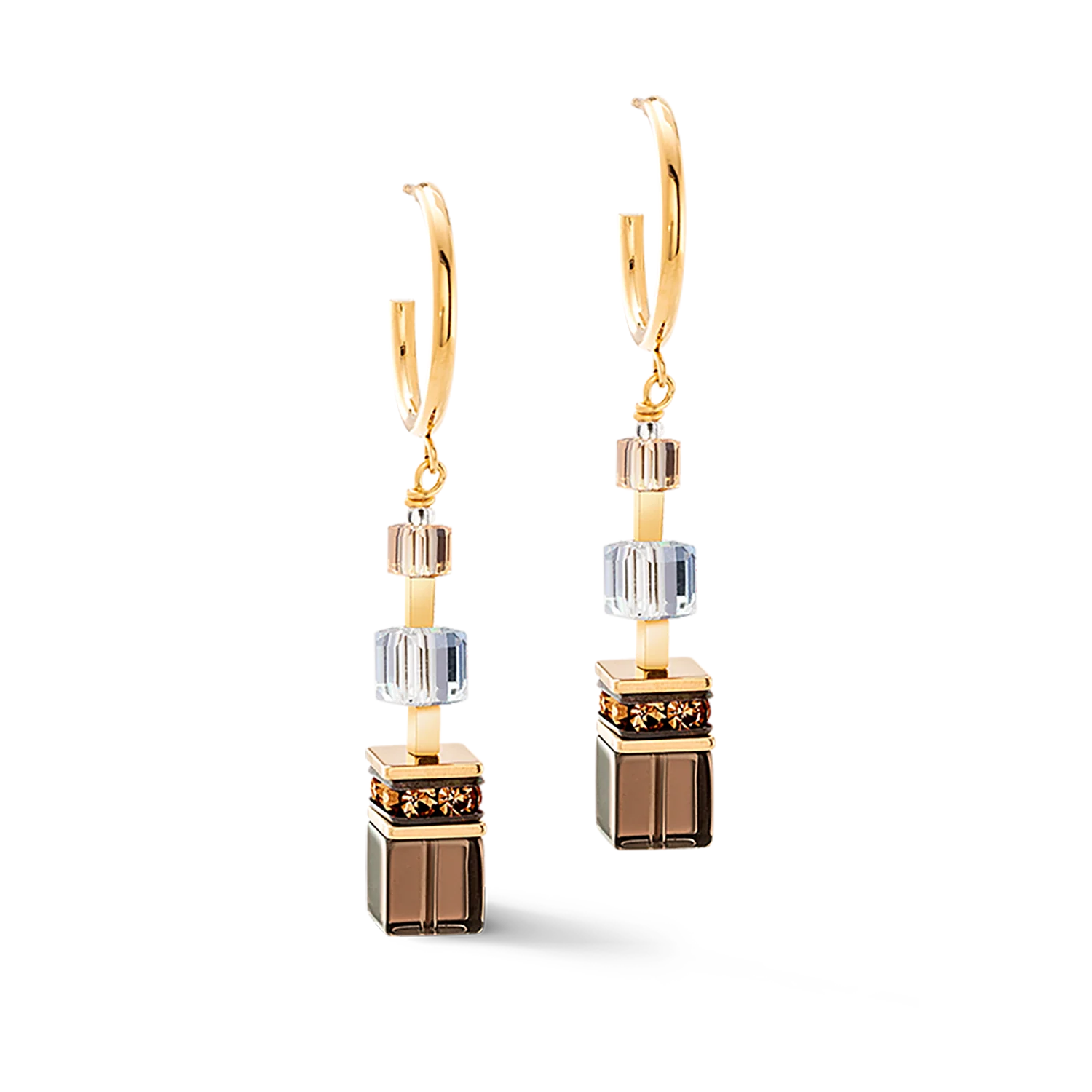 Boucles d'oreilles GeoCUBE® Precious Statement golden Blush - Image 2