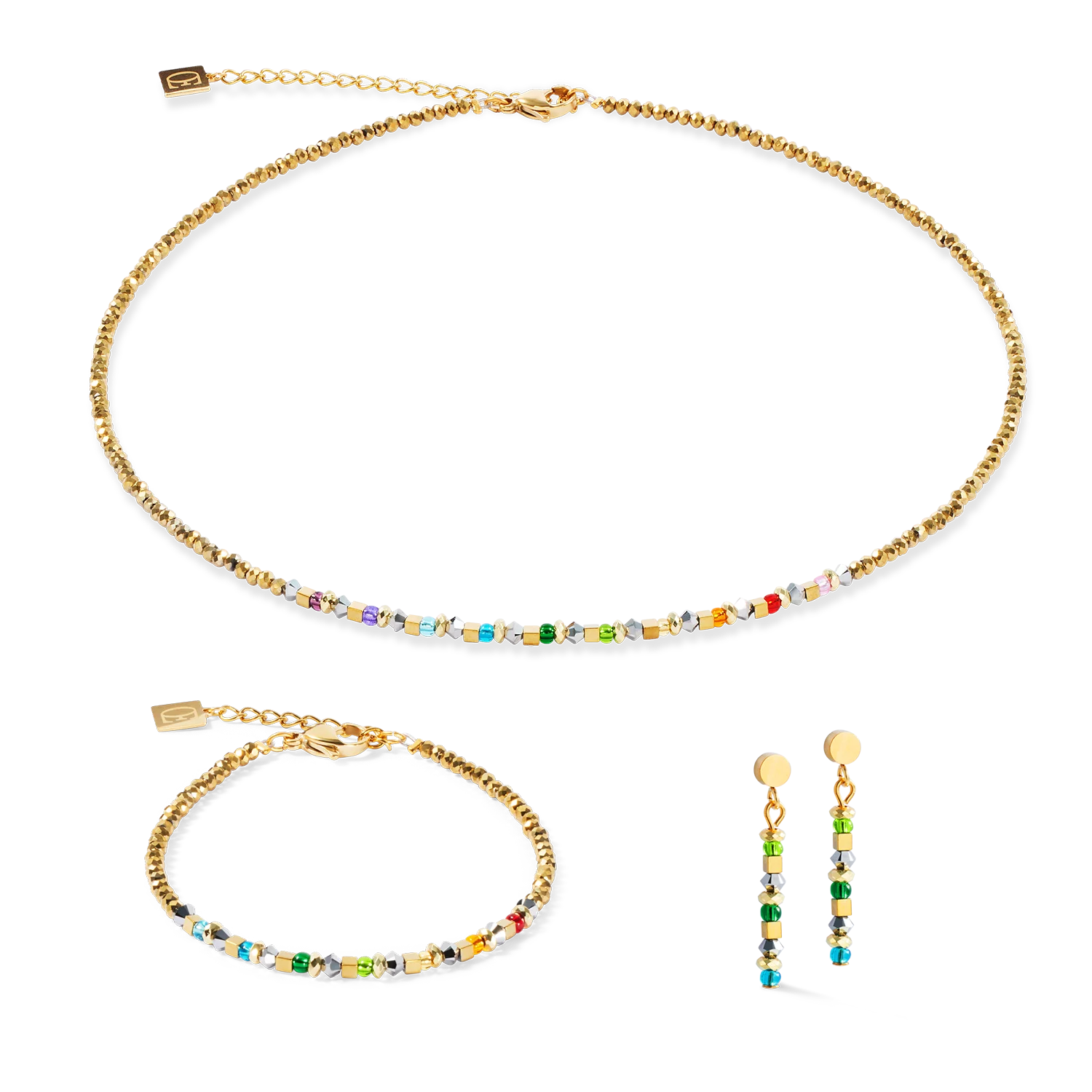 Boucles d'oreilles Golden Whisper Rainbow - Image 3