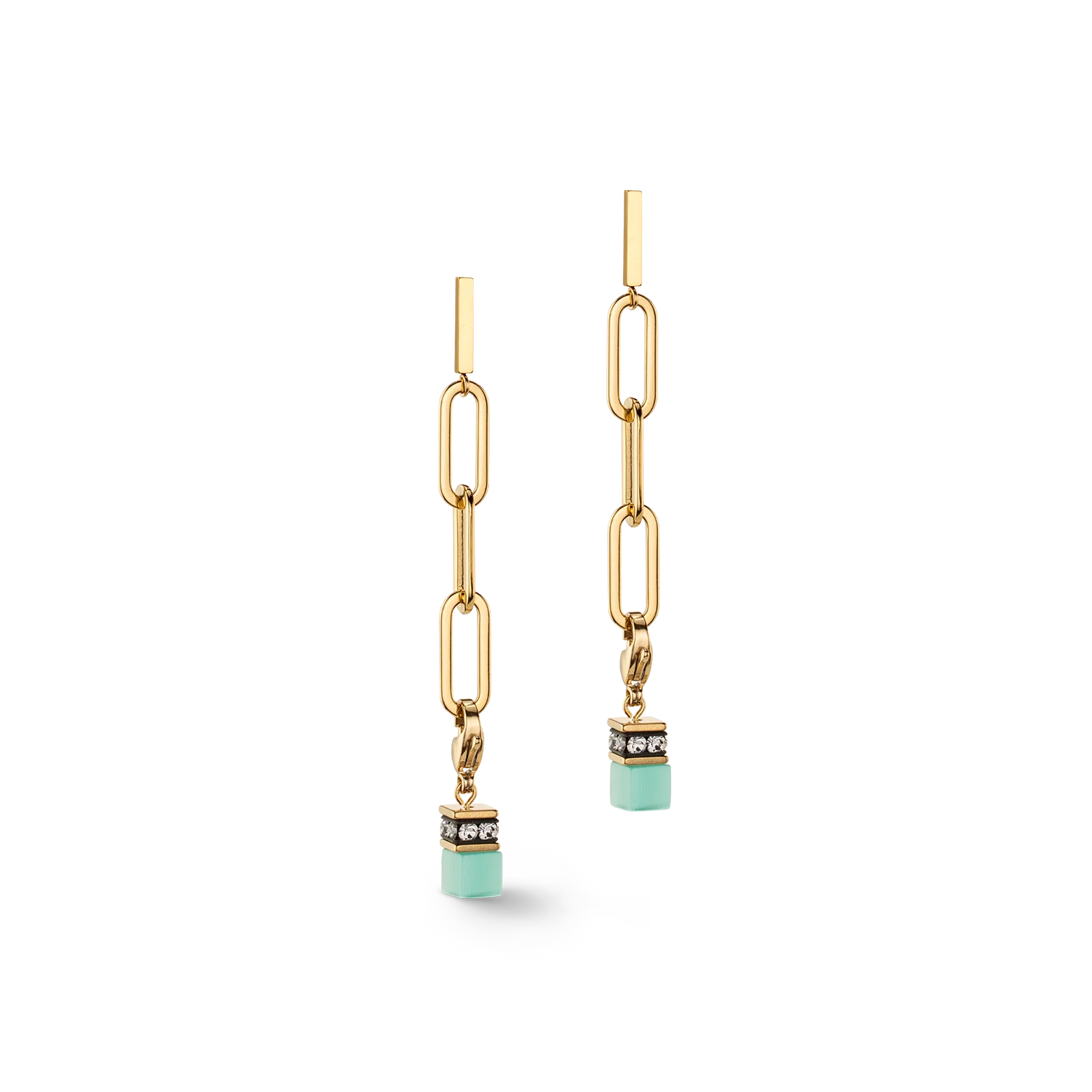 Boucles d'oreilles Happy Iconic Cube Charms or pastel