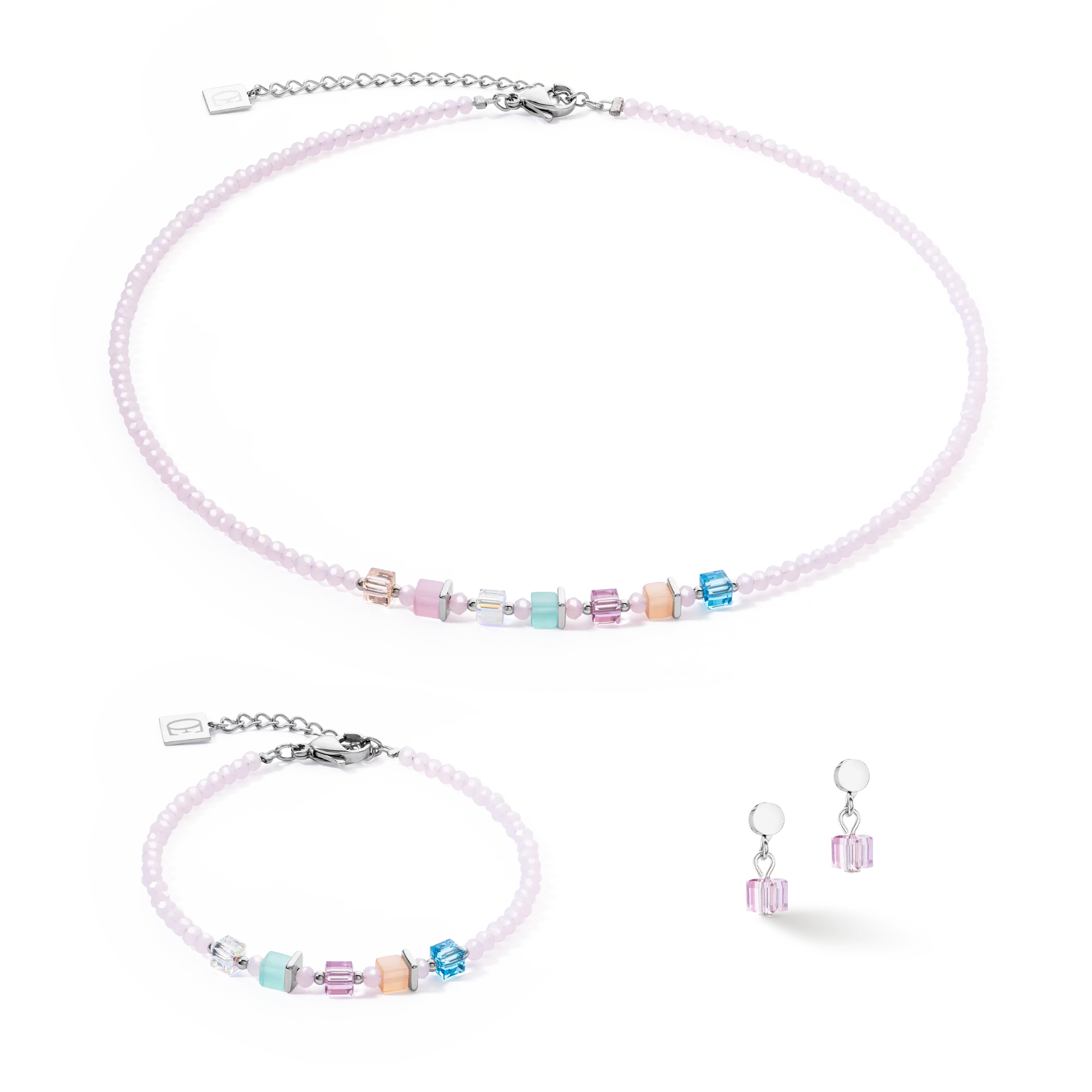 Boucles d'oreilles Joyful Colours rose multicolore - Image 3