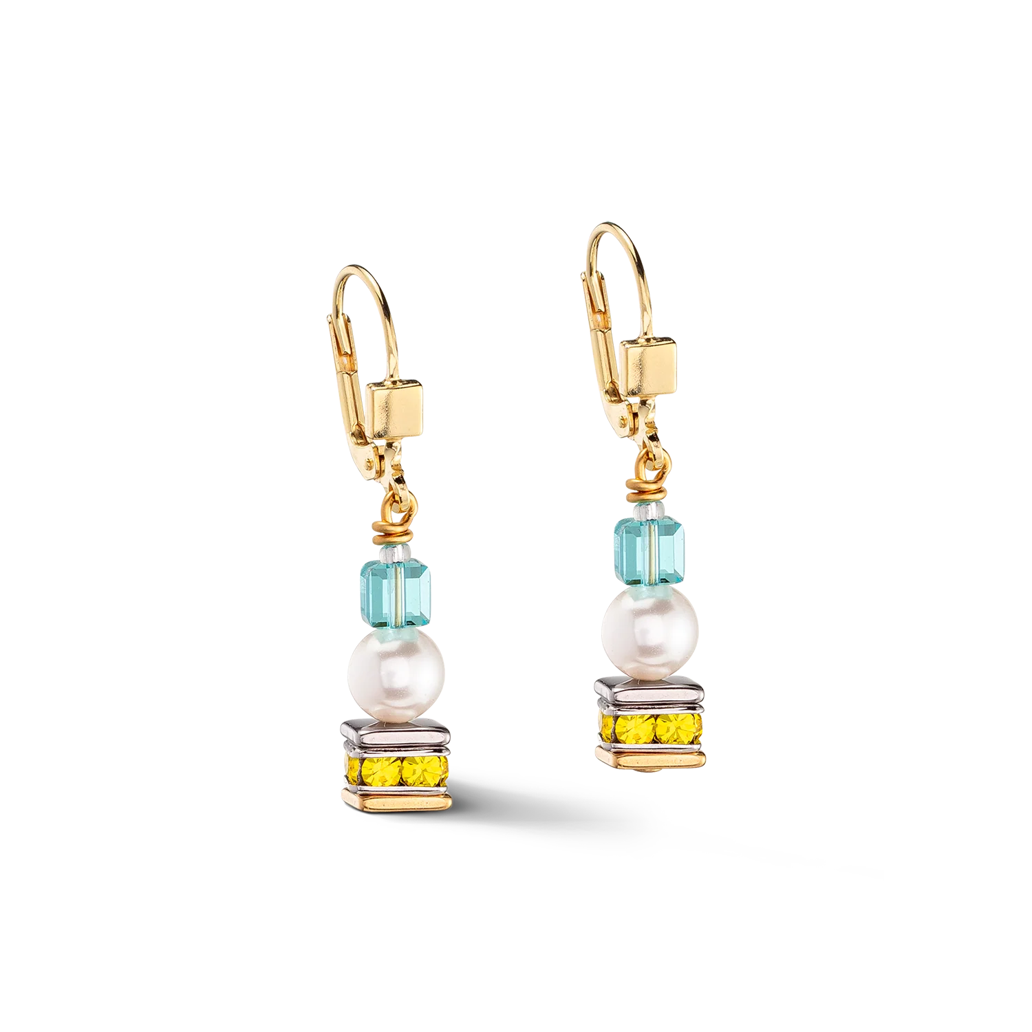 Boucles d'oreilles Joyful Cubes & Pearls multicolor