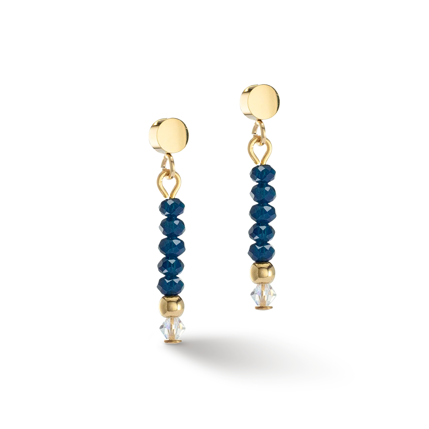Boucles d'oreilles Little Twinkle or-bleu foncé