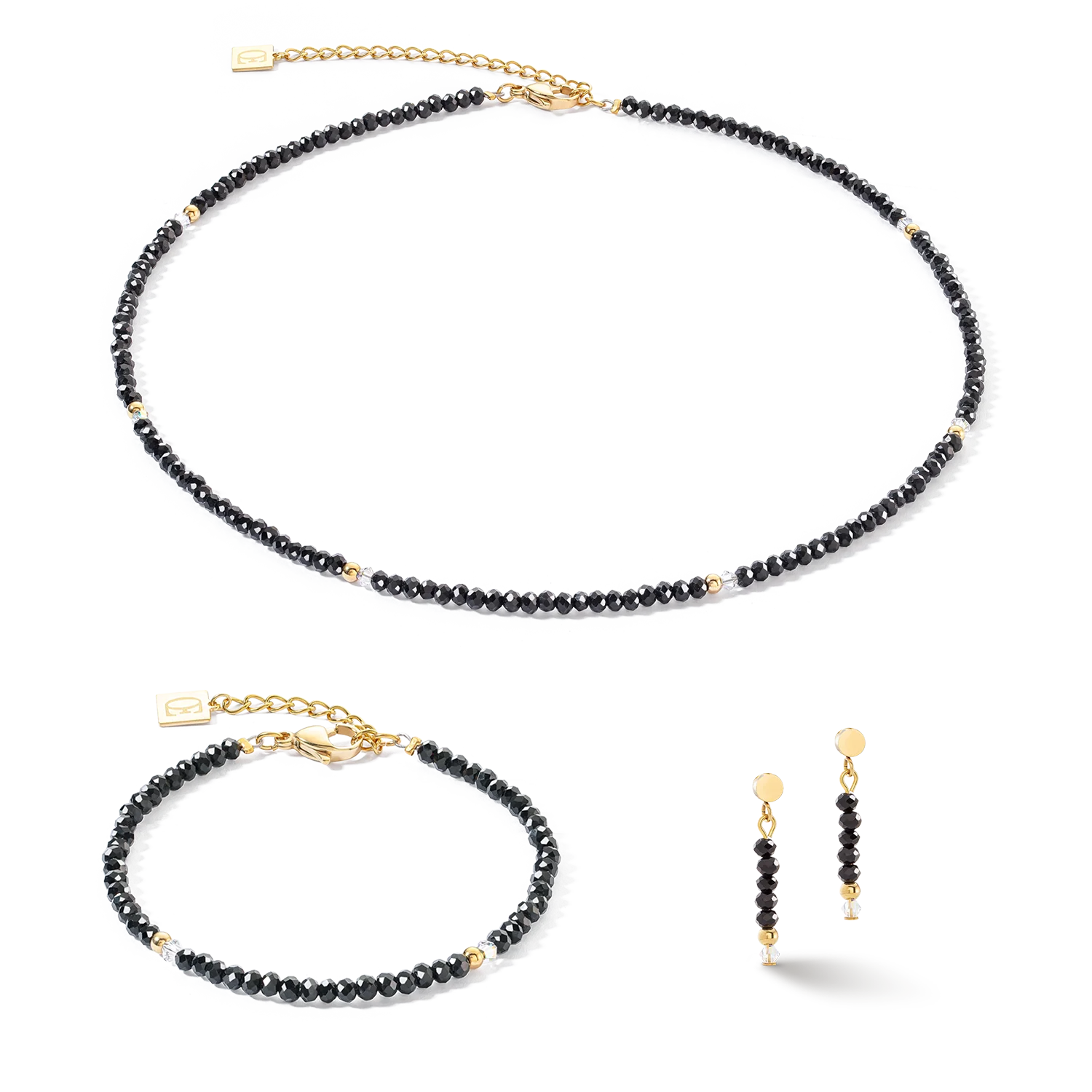 Boucles d'oreilles Little Twinkle or-noir - Image 3