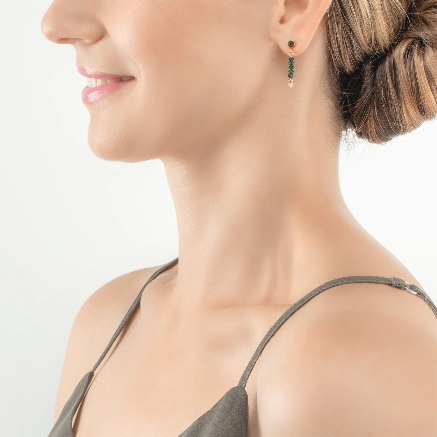 Boucles d'oreilles Little Twinkle or-vert foncé - Image 4