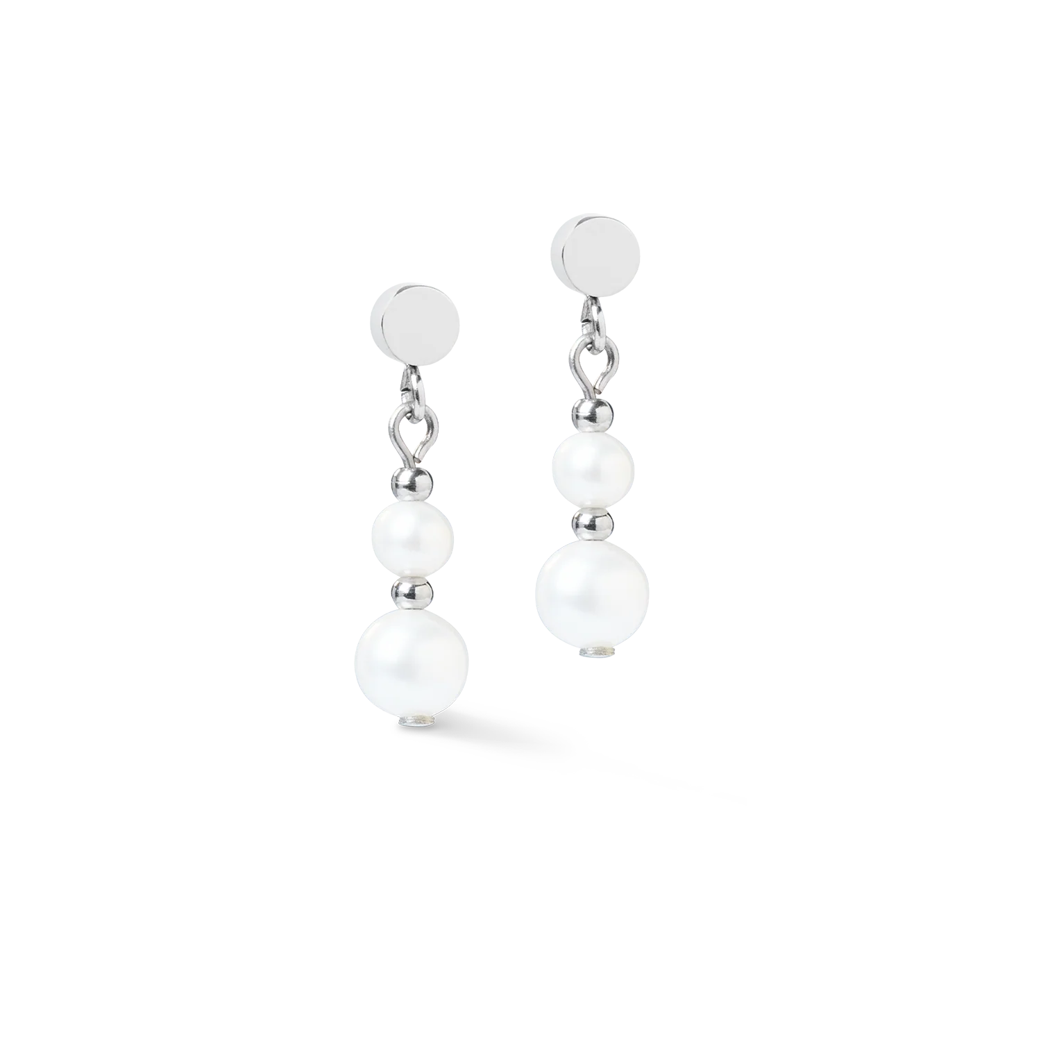 Boucles d'oreilles Pearl Drop argent - Image 2