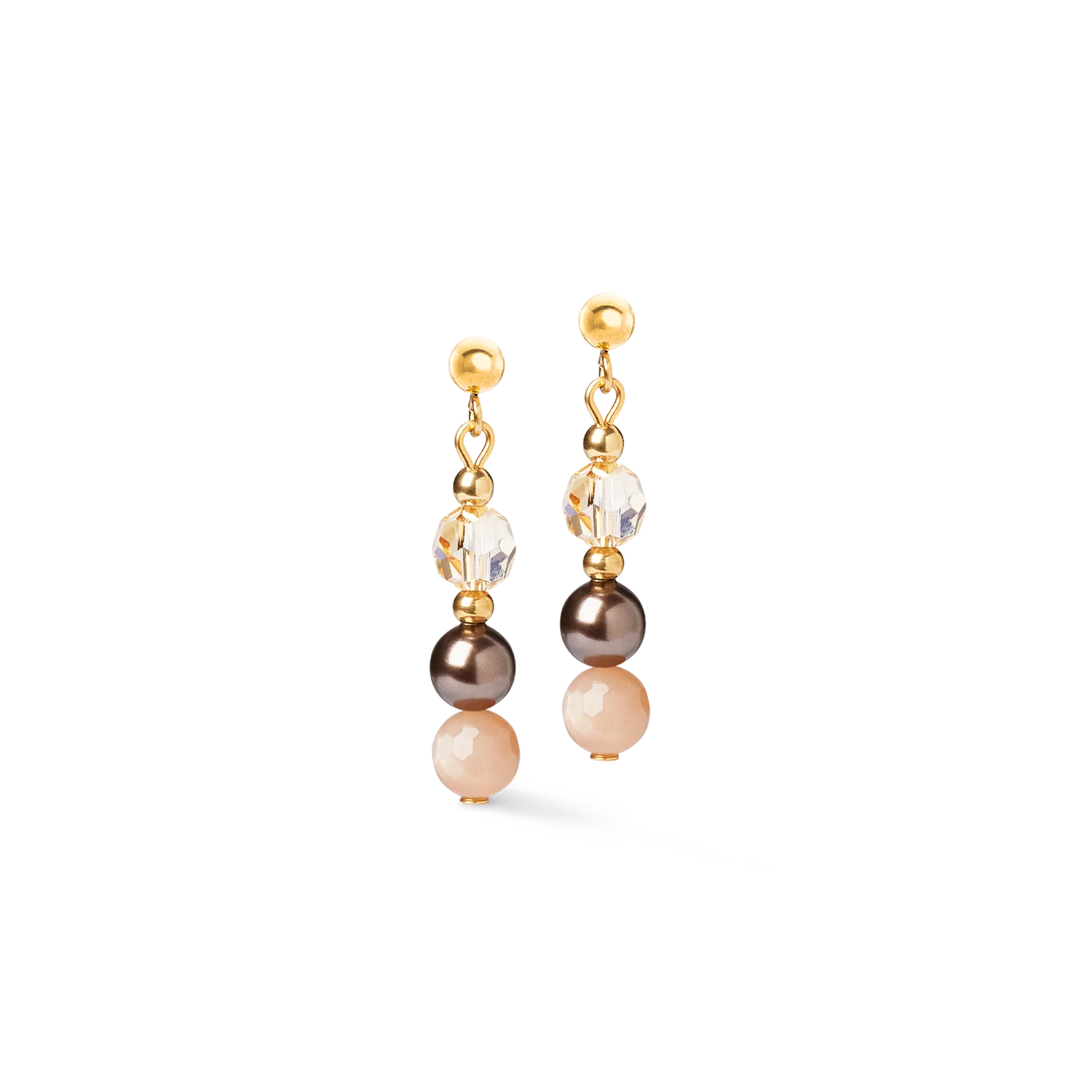Boucles d'oreilles Precious Elysia or-marron