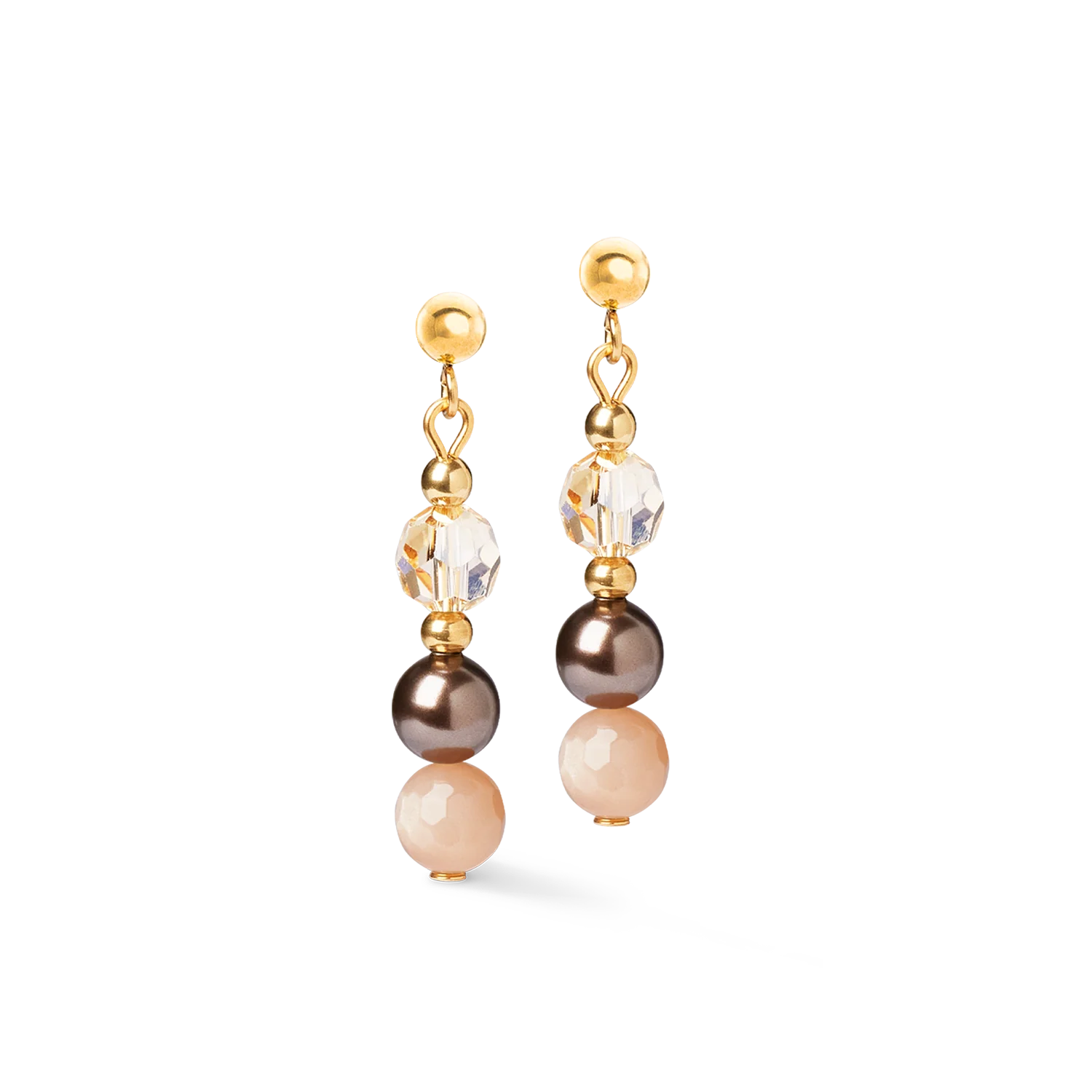 Boucles d'oreilles Precious Elysia or-marron - Image 2