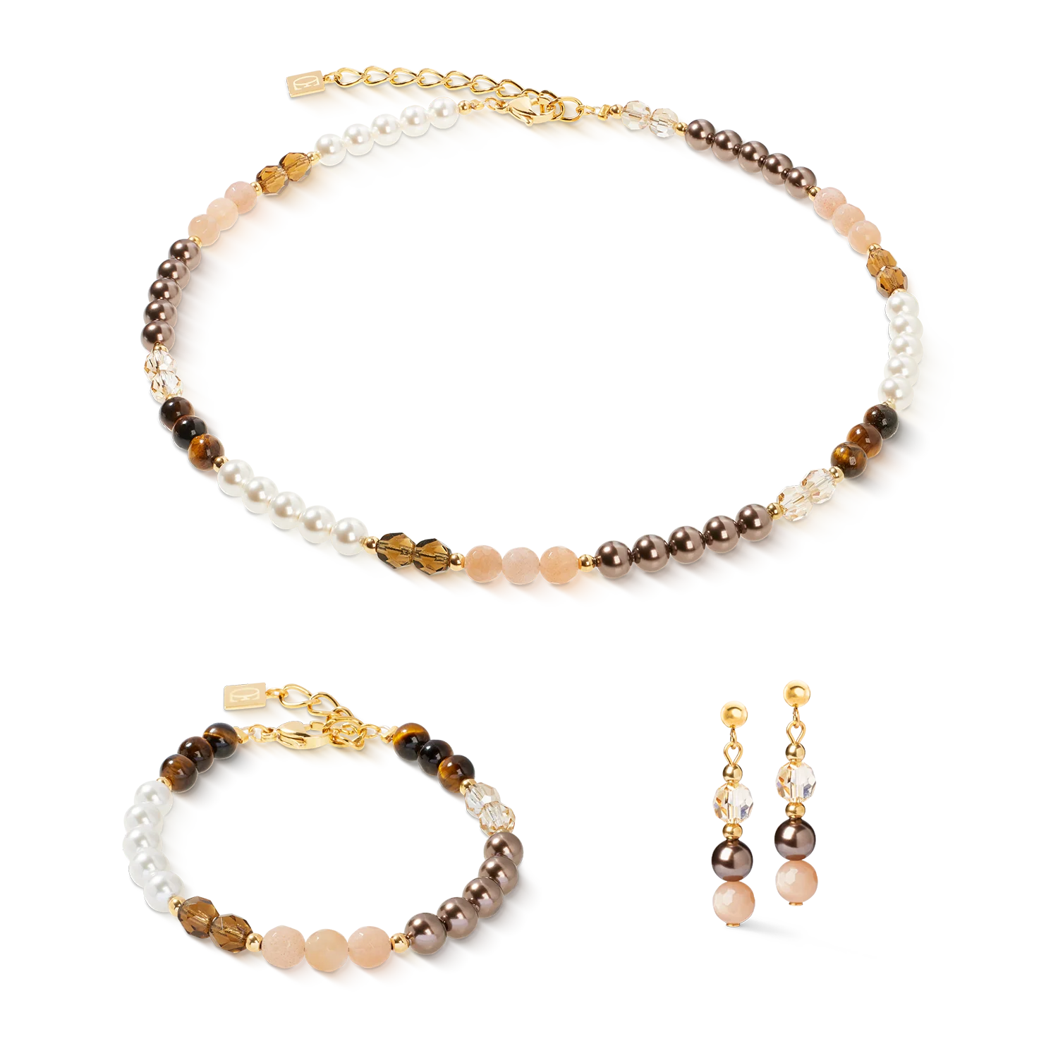 Boucles d'oreilles Precious Elysia or-marron - Image 3