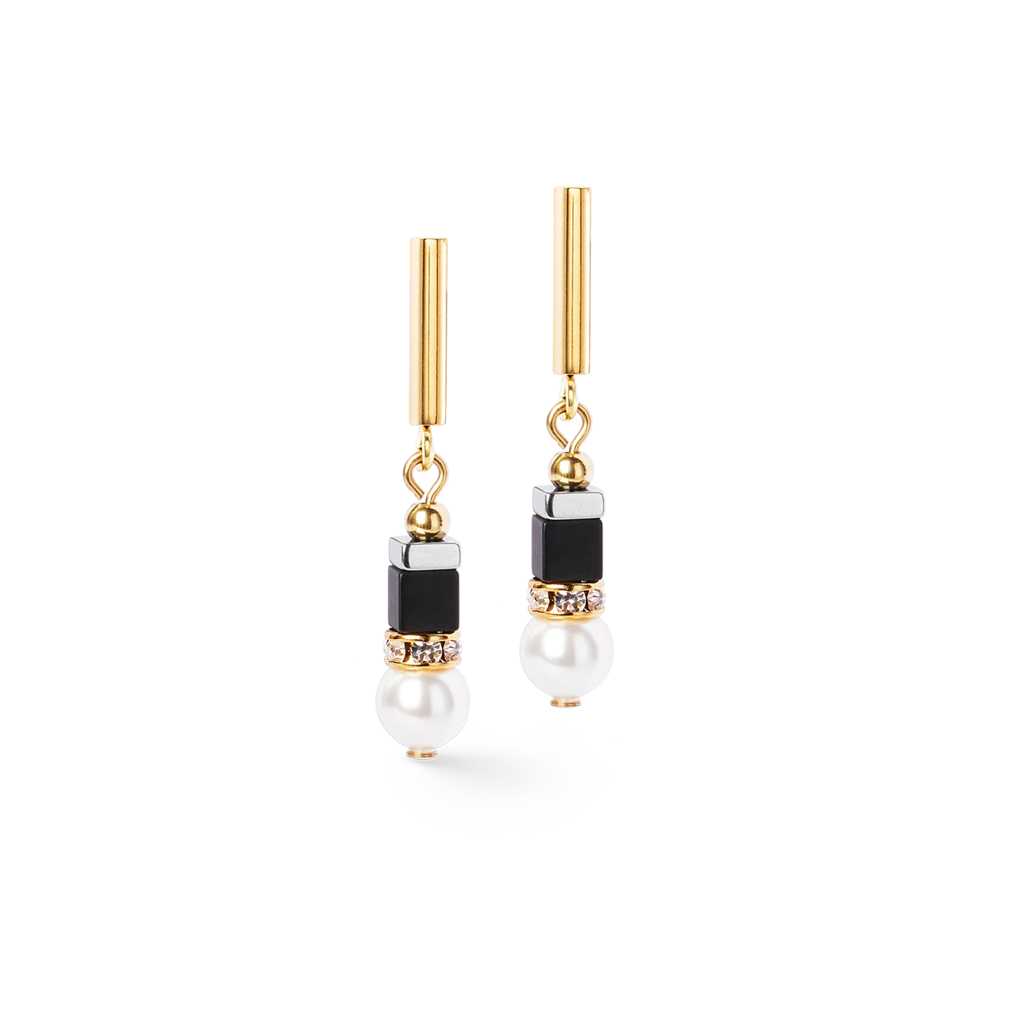 Boucles d'oreilles Precious Fusion Offset black-pearl - Image 2