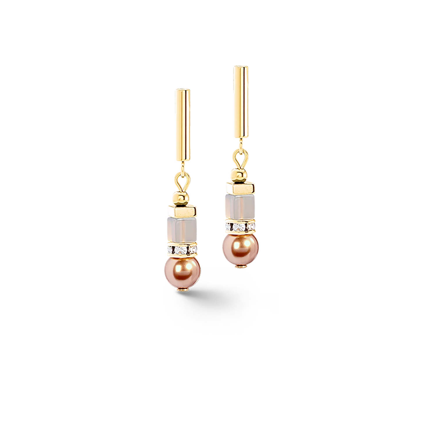 Boucles d'oreilles Precious Fusion Offset champagne-blush - Image 2