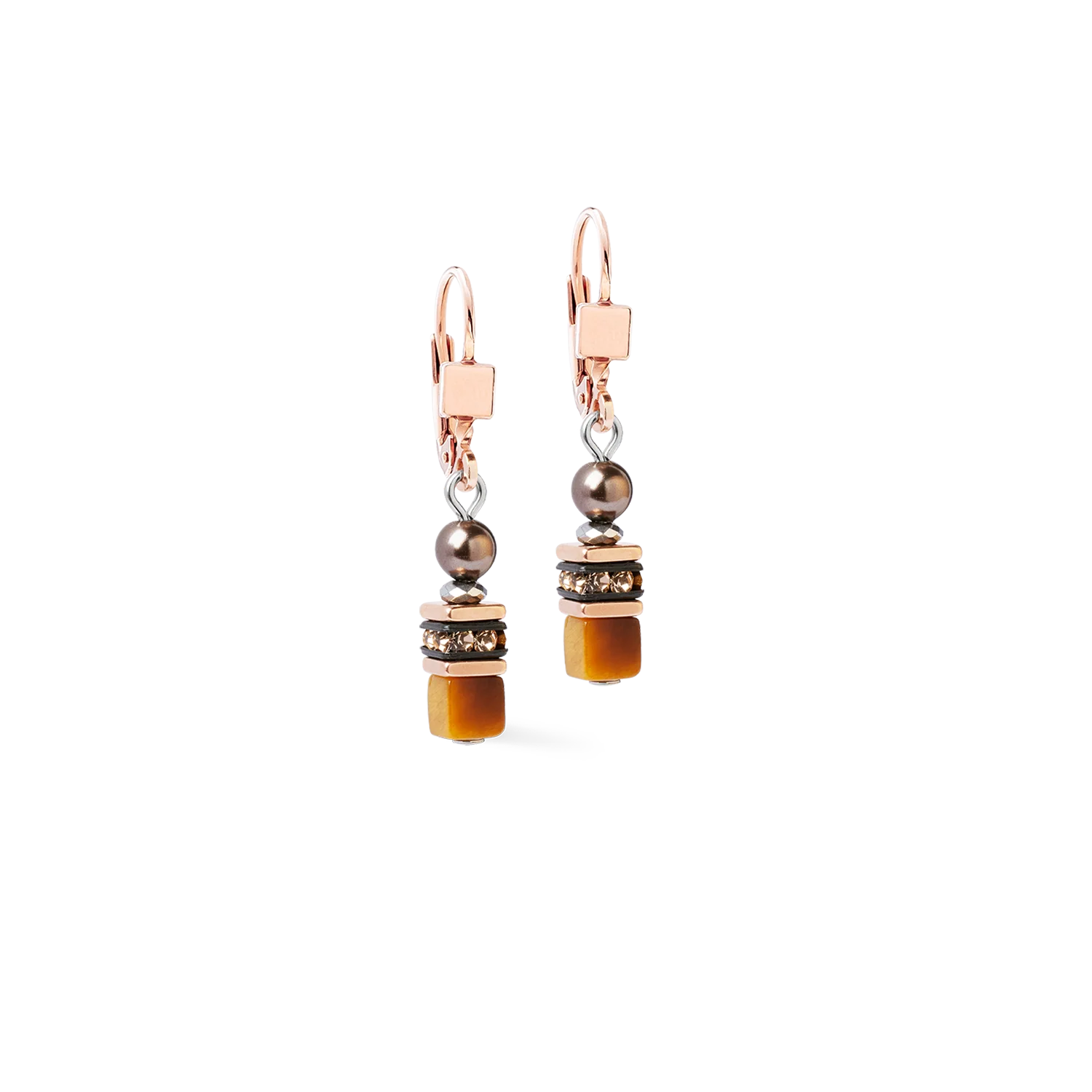 Boucles d'oreilles Princess Earth Glow or rose-marron - Image 2