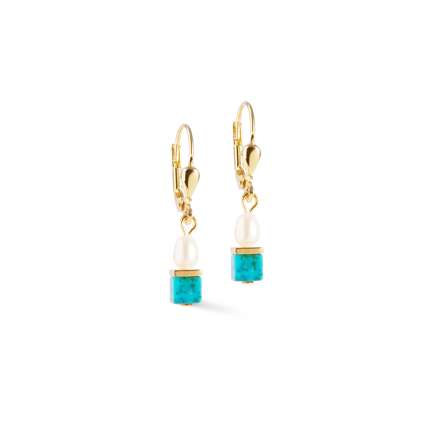 Boucles d'oreilles Princess Fusion Pearls turquoise