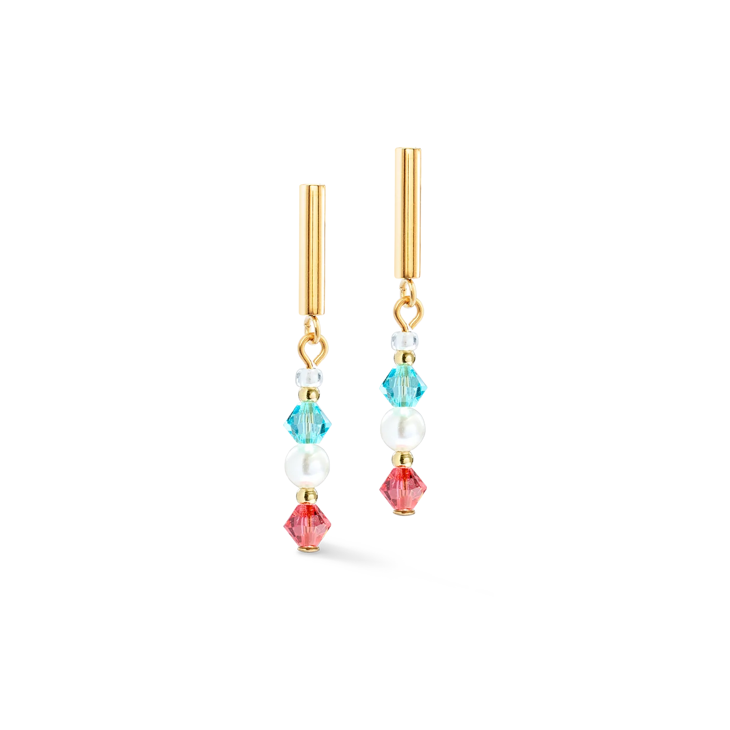 Boucles d'oreilles Princess Pearls or-rainbow - Image 2