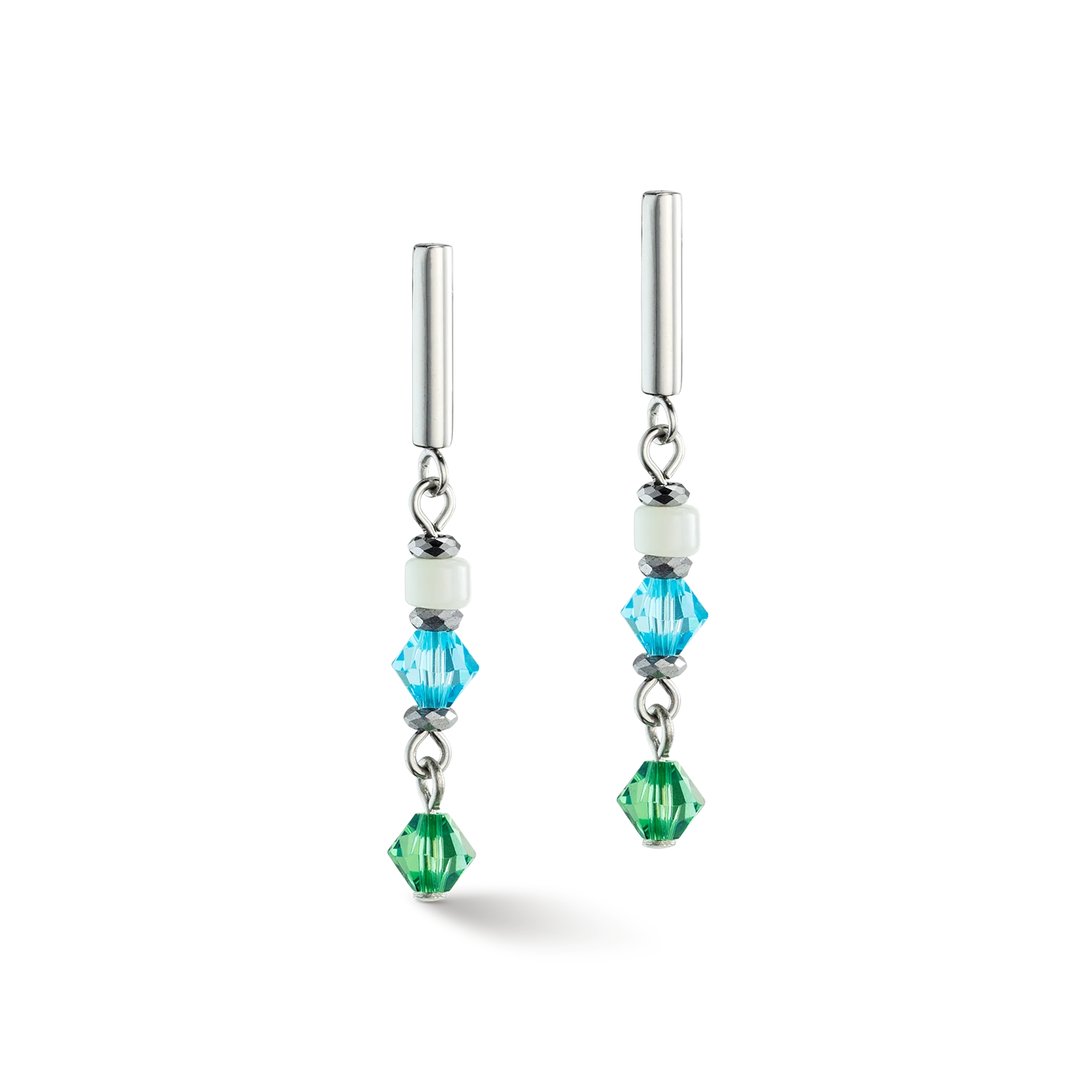 Boucles d'oreilles Princess Shape Mix vert menthe