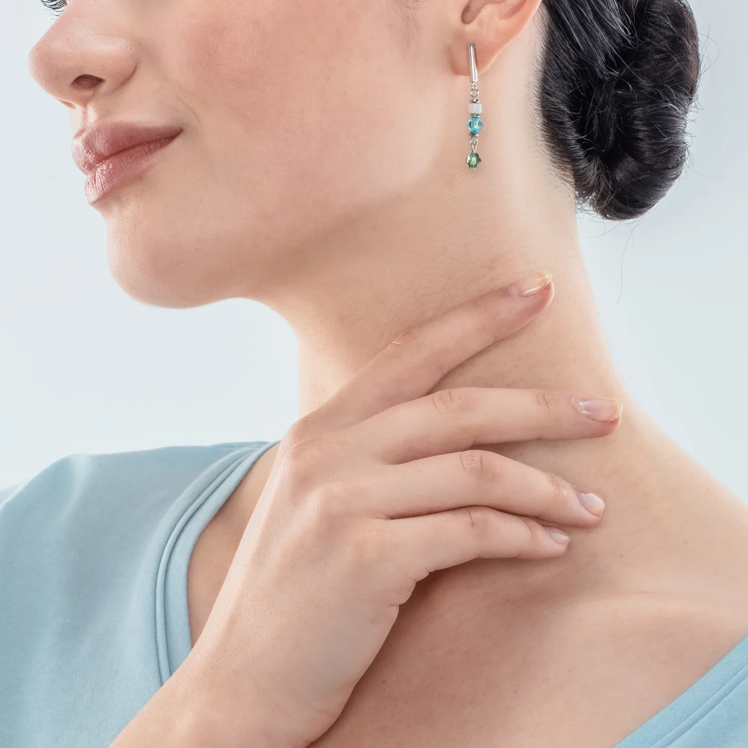 Boucles d'oreilles Princess Shape Mix vert menthe - Image 4