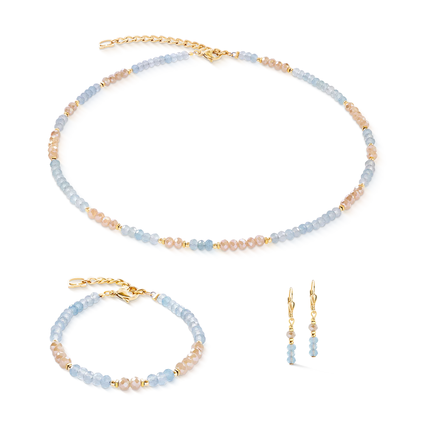 Boucles d'oreilles Rhythm Jade Sky or - Image 3