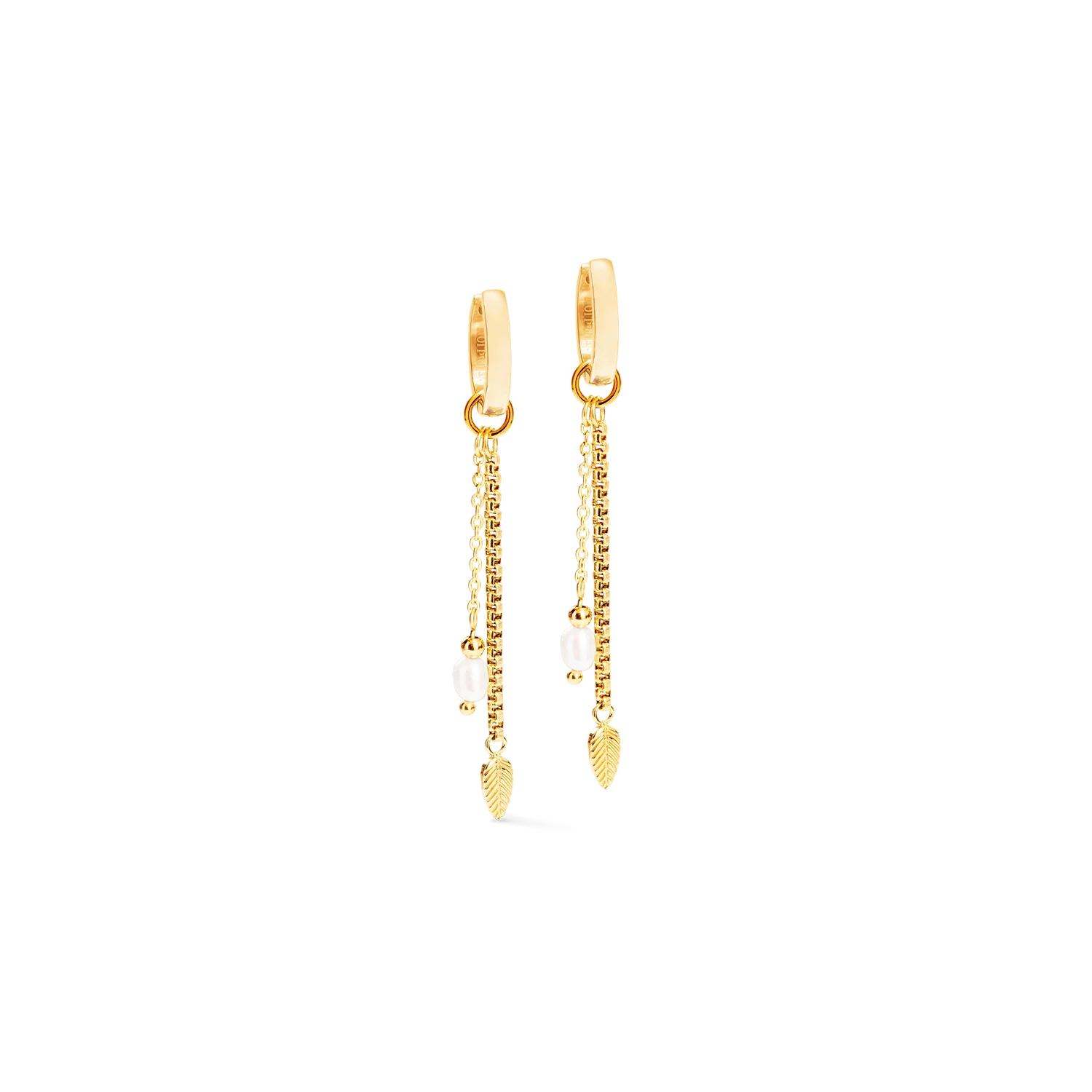 Boucles d'oreilles Serene Knot Chain or