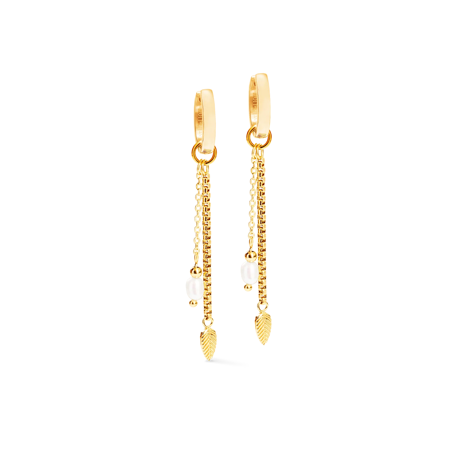 Boucles d'oreilles Serene Knot Chain or - Image 2