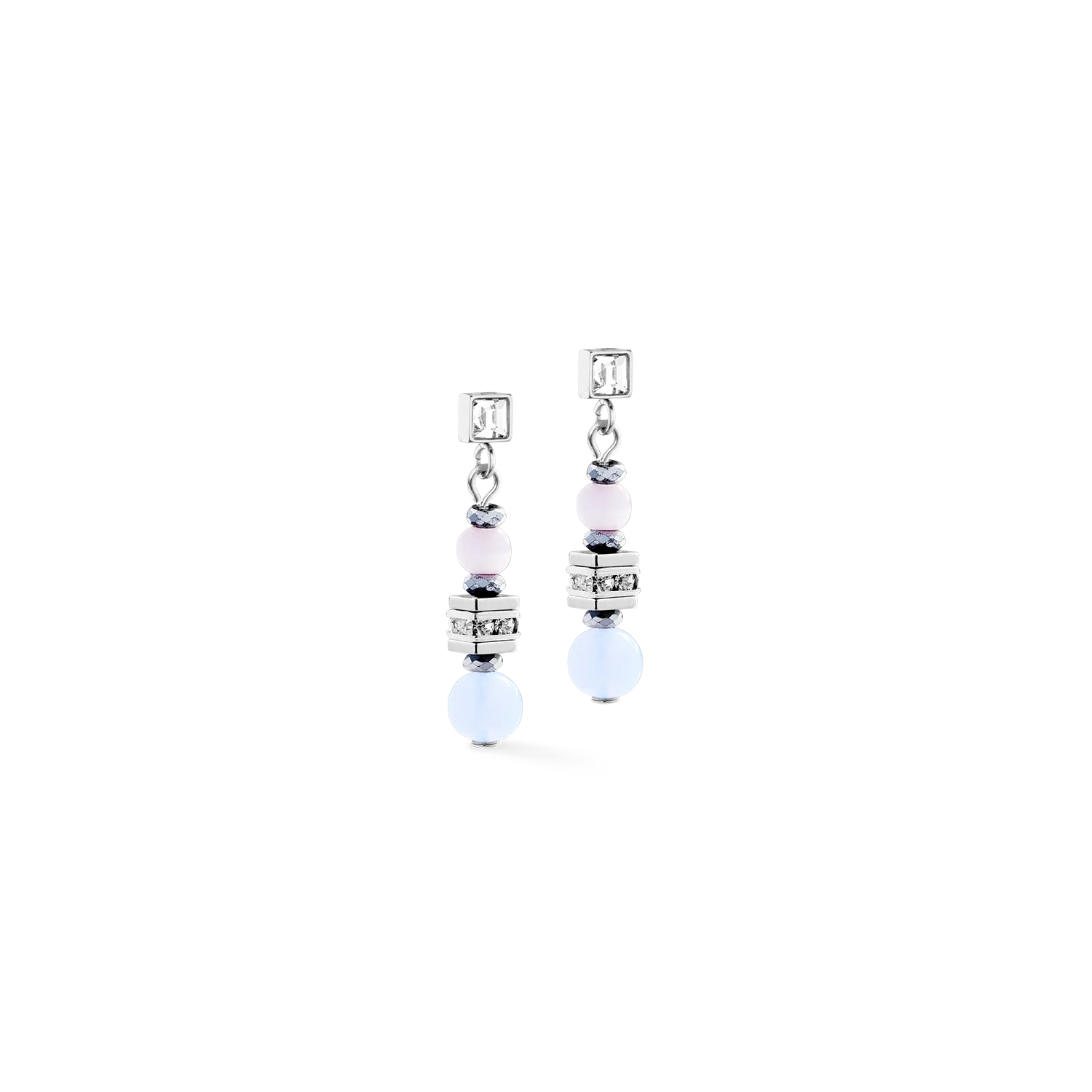 Boucles d'oreilles Shape Mix Nexus argent pastel