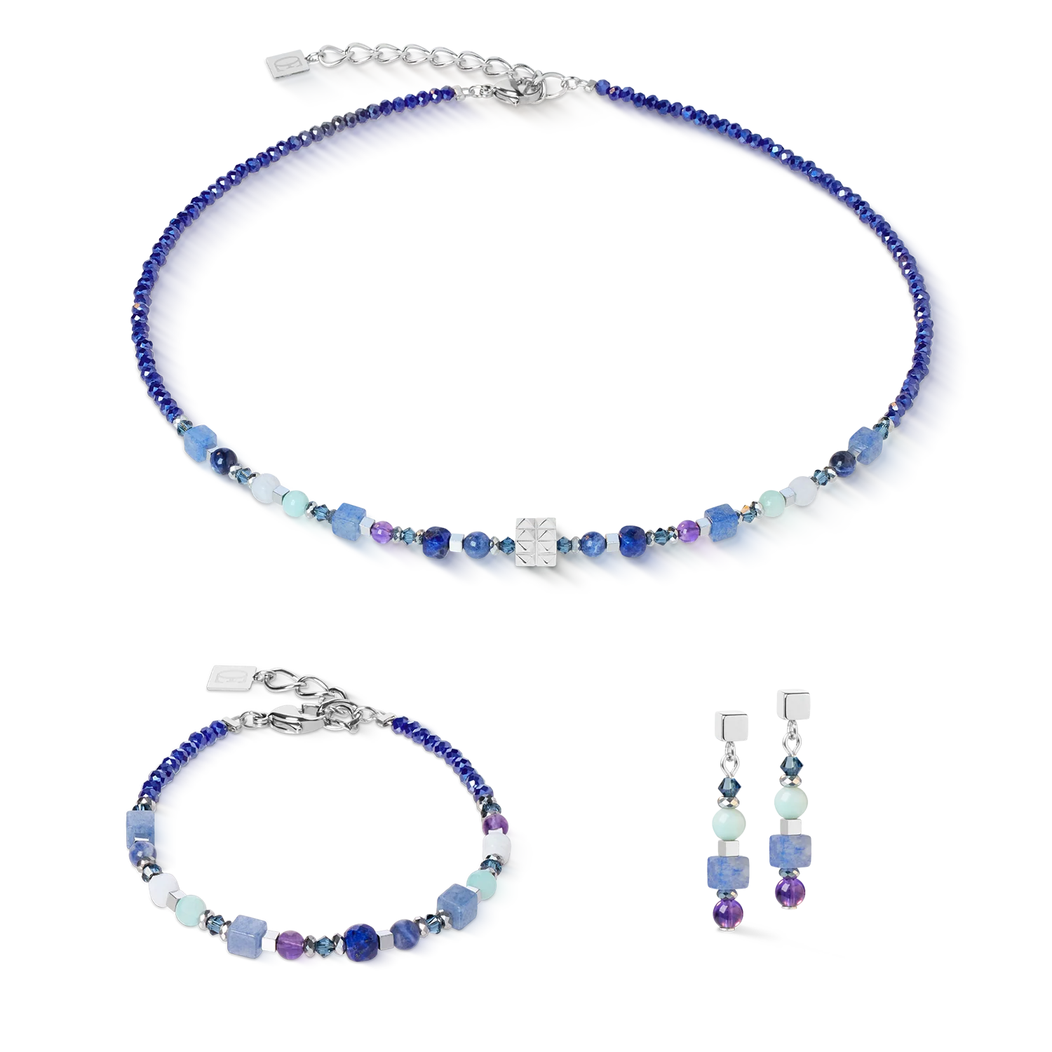 Boucles d'oreilles Shape Mix Spikes Blue Moon - Image 3