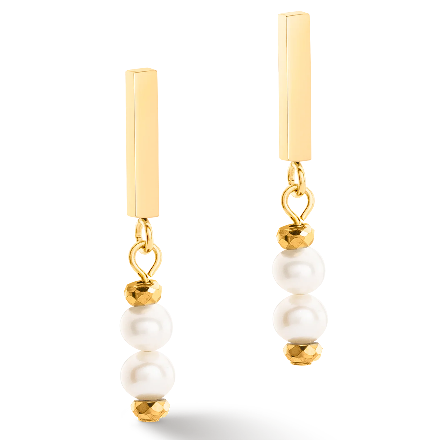 Boucles d'oreilles Shape Shifter Perles d'eau douce or - Image 2