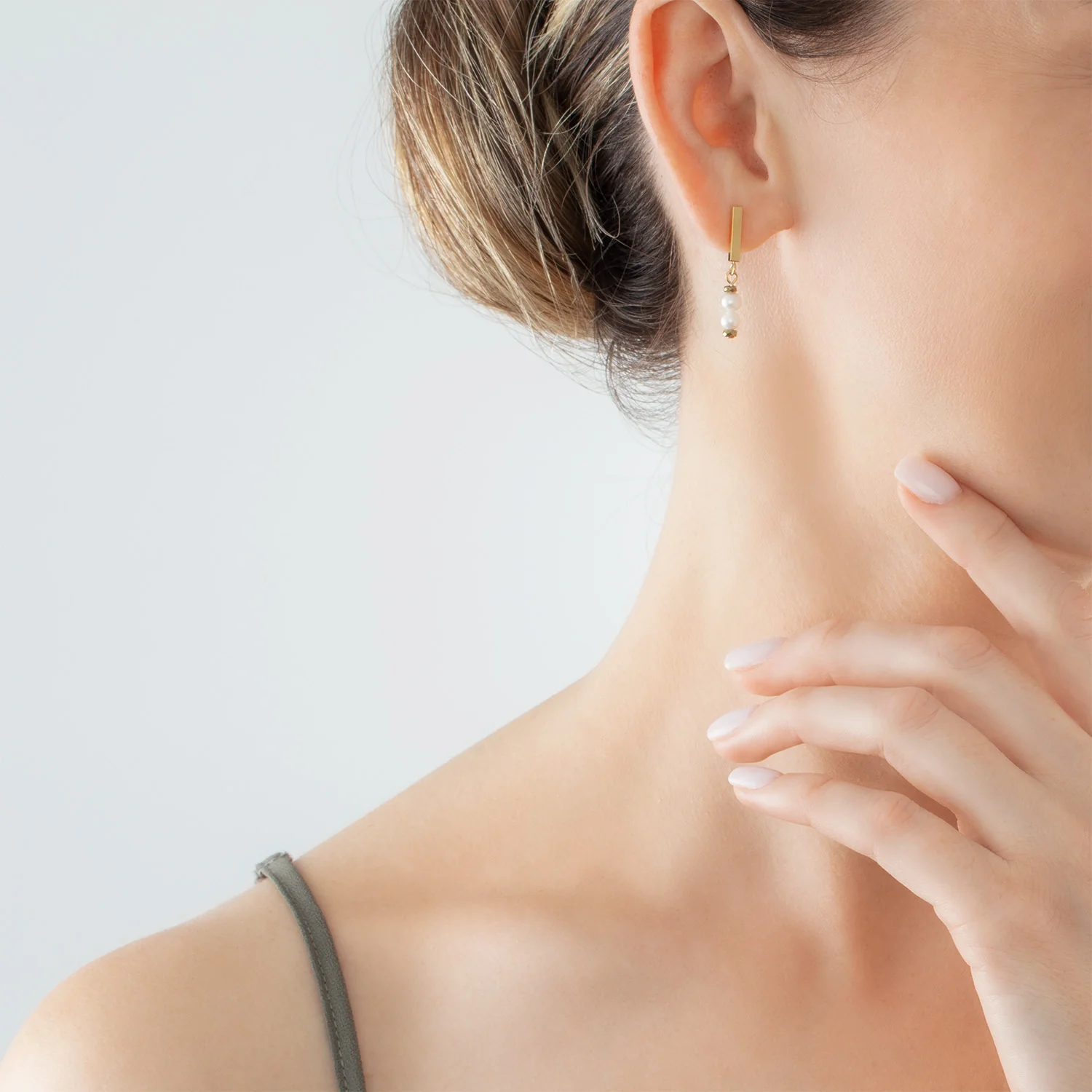 Boucles d'oreilles Shape Shifter Perles d'eau douce or - Image 4