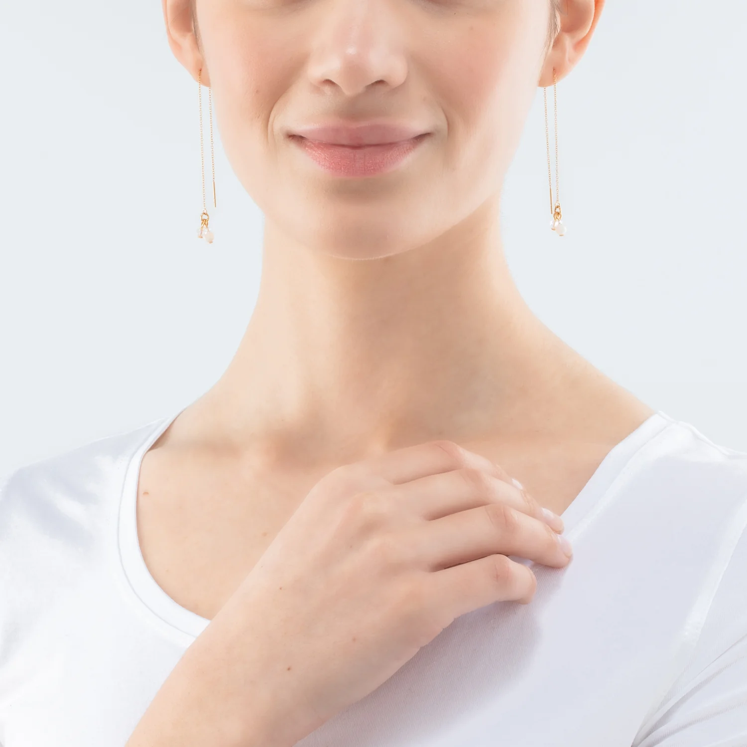 Boucles d'oreilles small Guardian blanc - Image 4