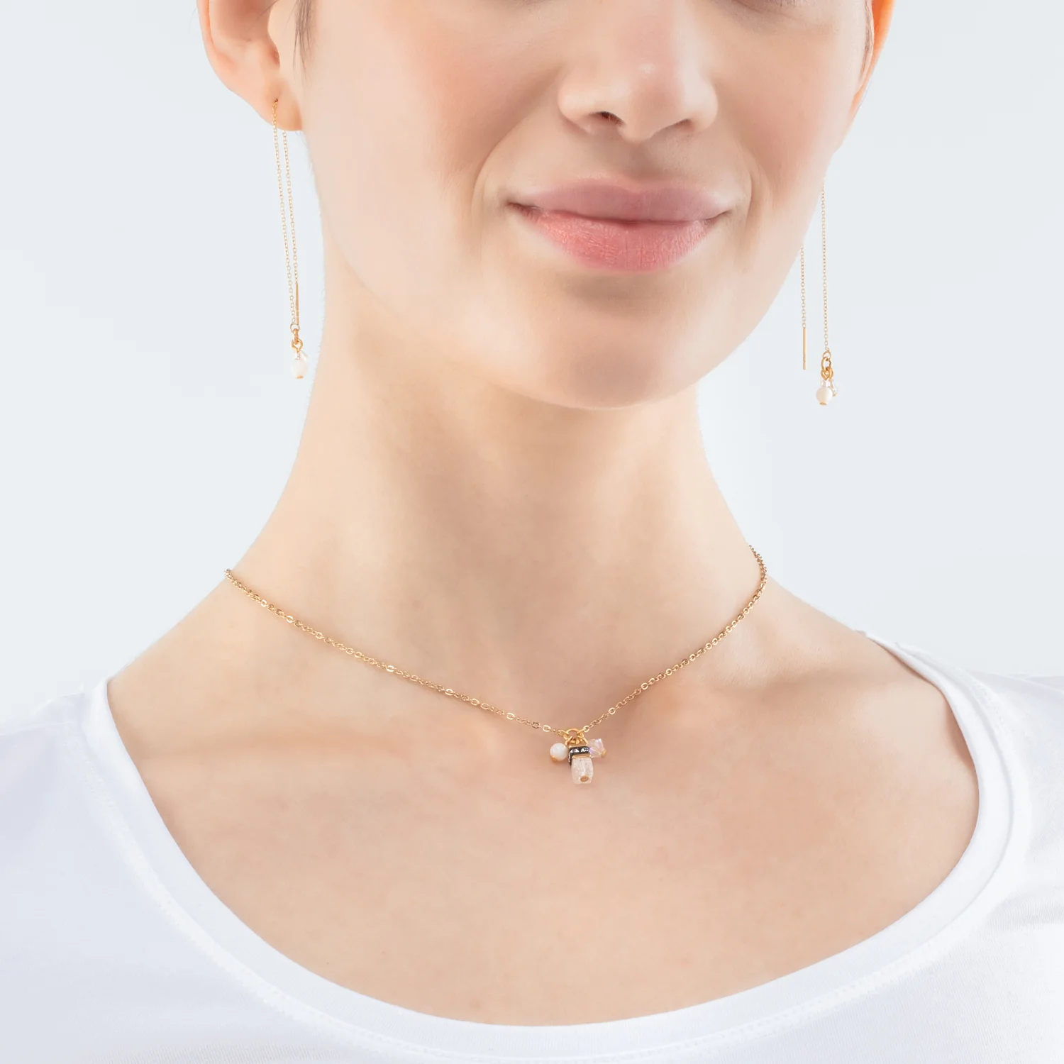 Boucles d'oreilles small Guardian blanc - Image 5