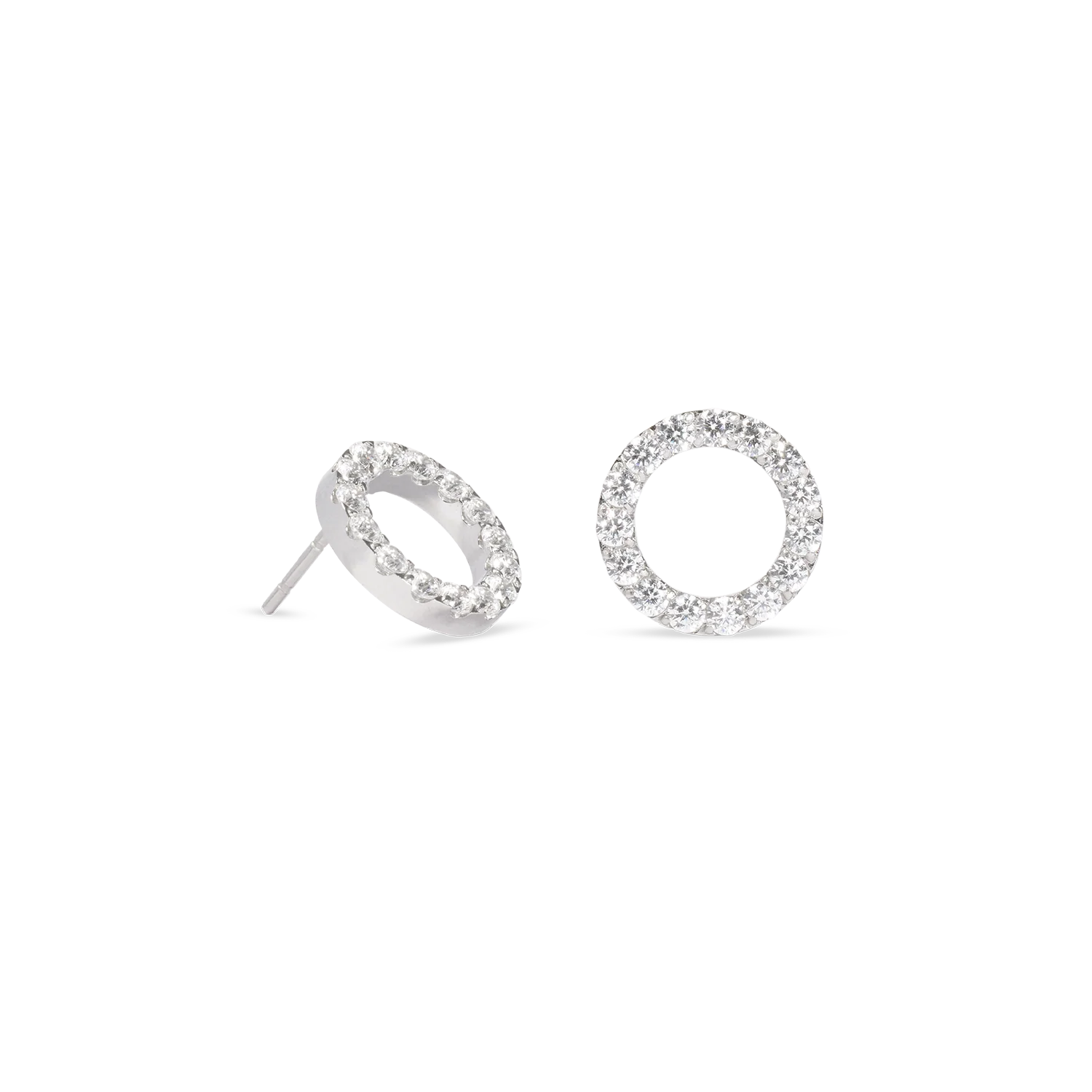 Boucles d'oreilles Sparkling Circle argent-cristal - Image 2