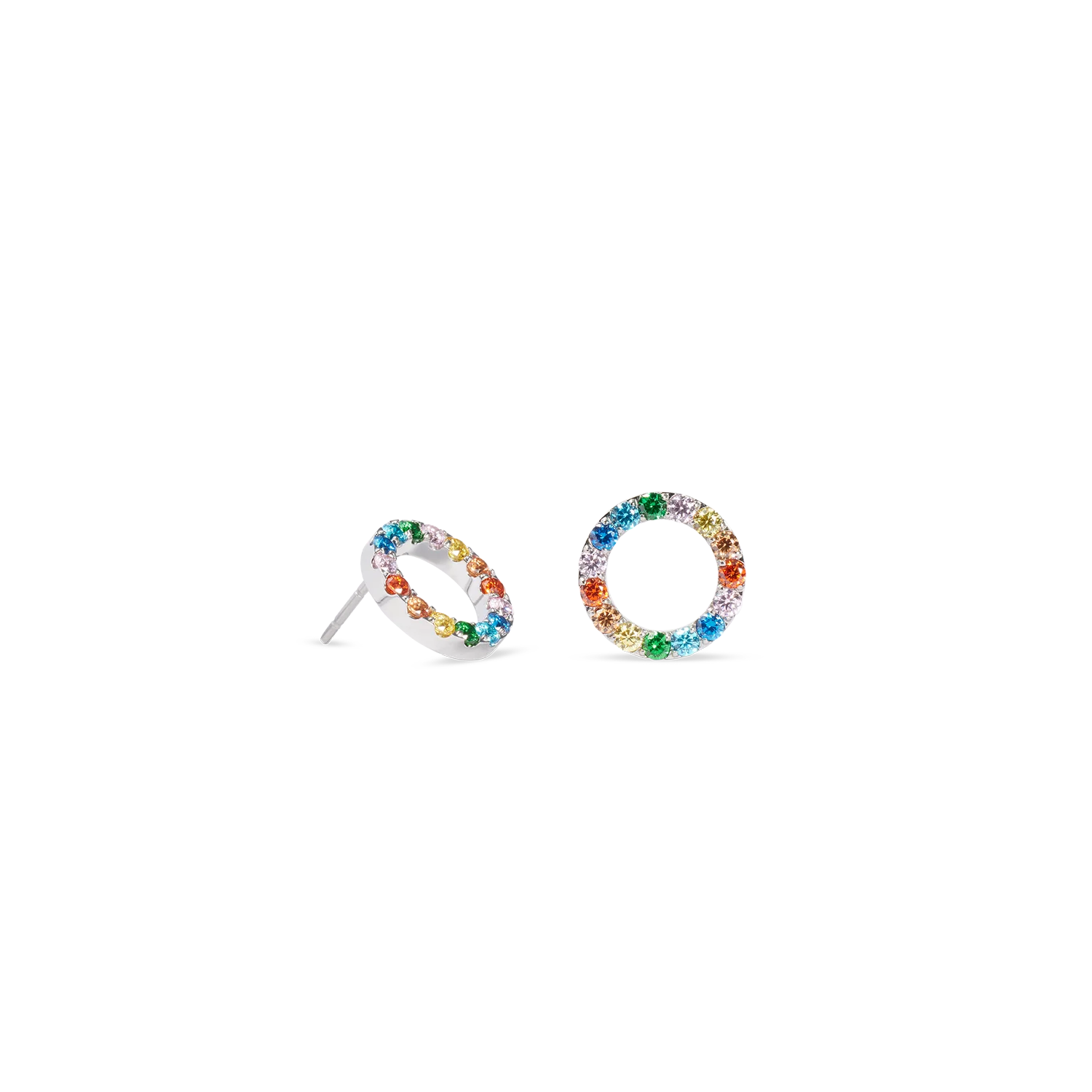 Boucles d'oreilles Sparkling Circle argent-multicolore